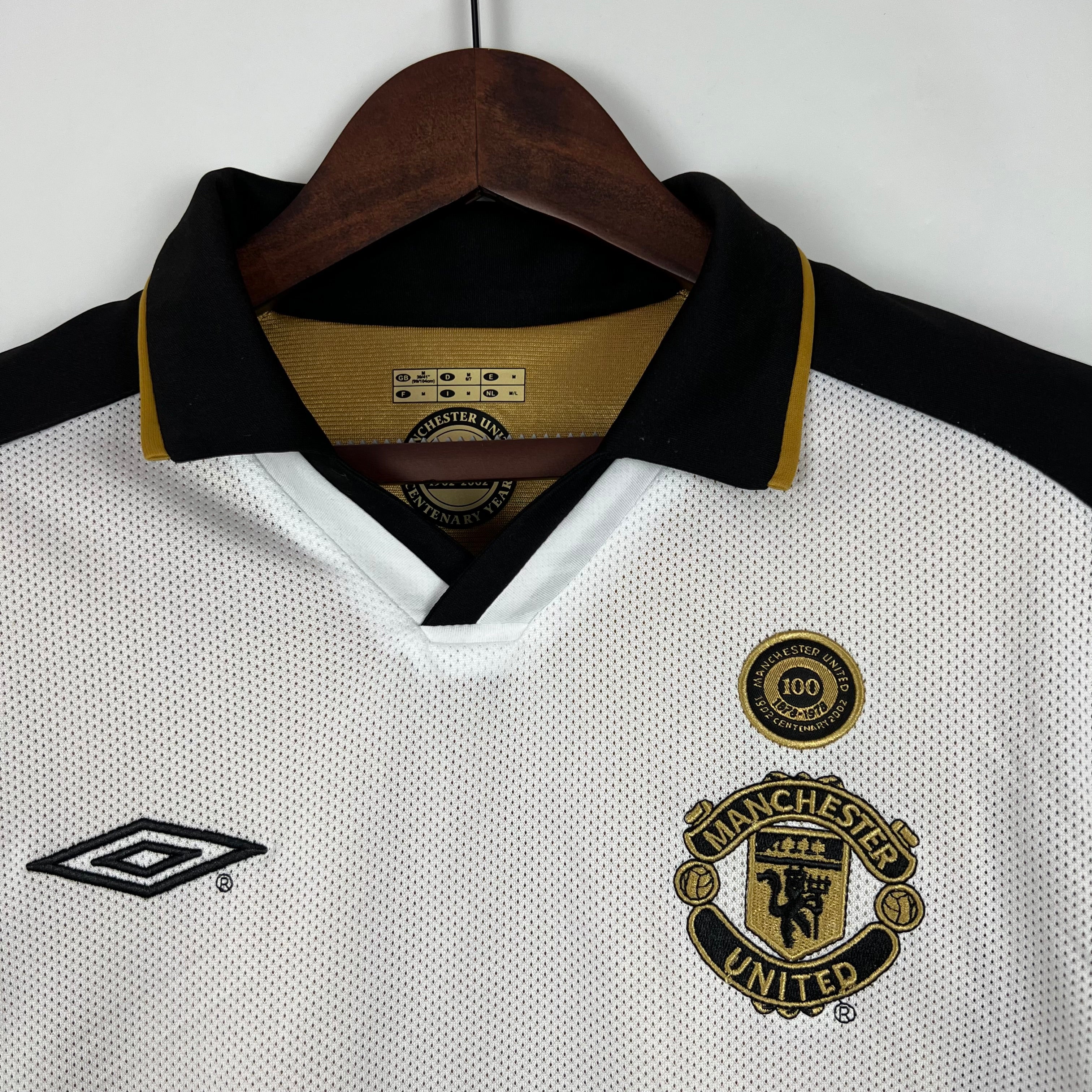 Manchester United 100th Anniversary double-sided jersey. Season 01/02