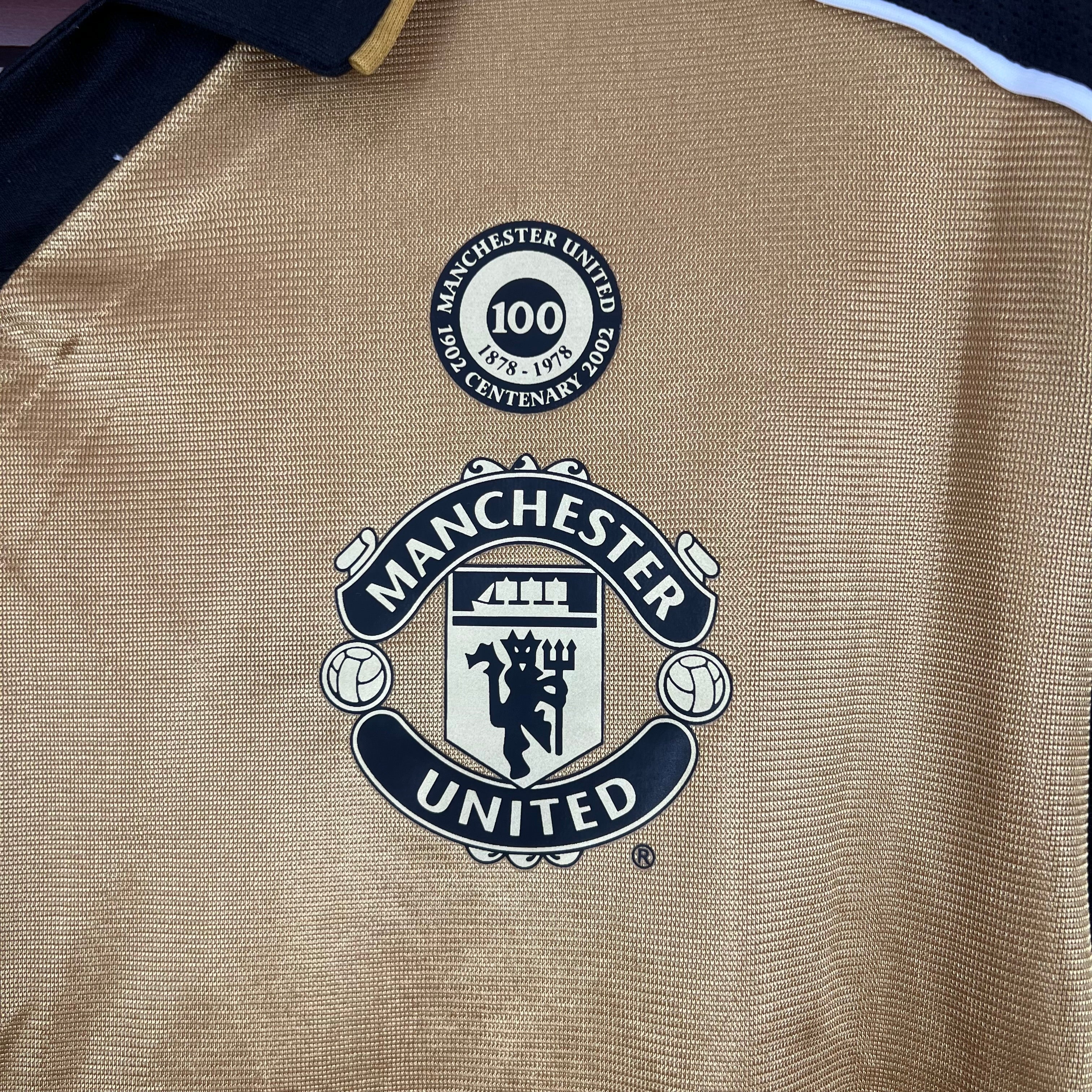 Manchester United 100th Anniversary double-sided longsleeve jersey. Season 01/02