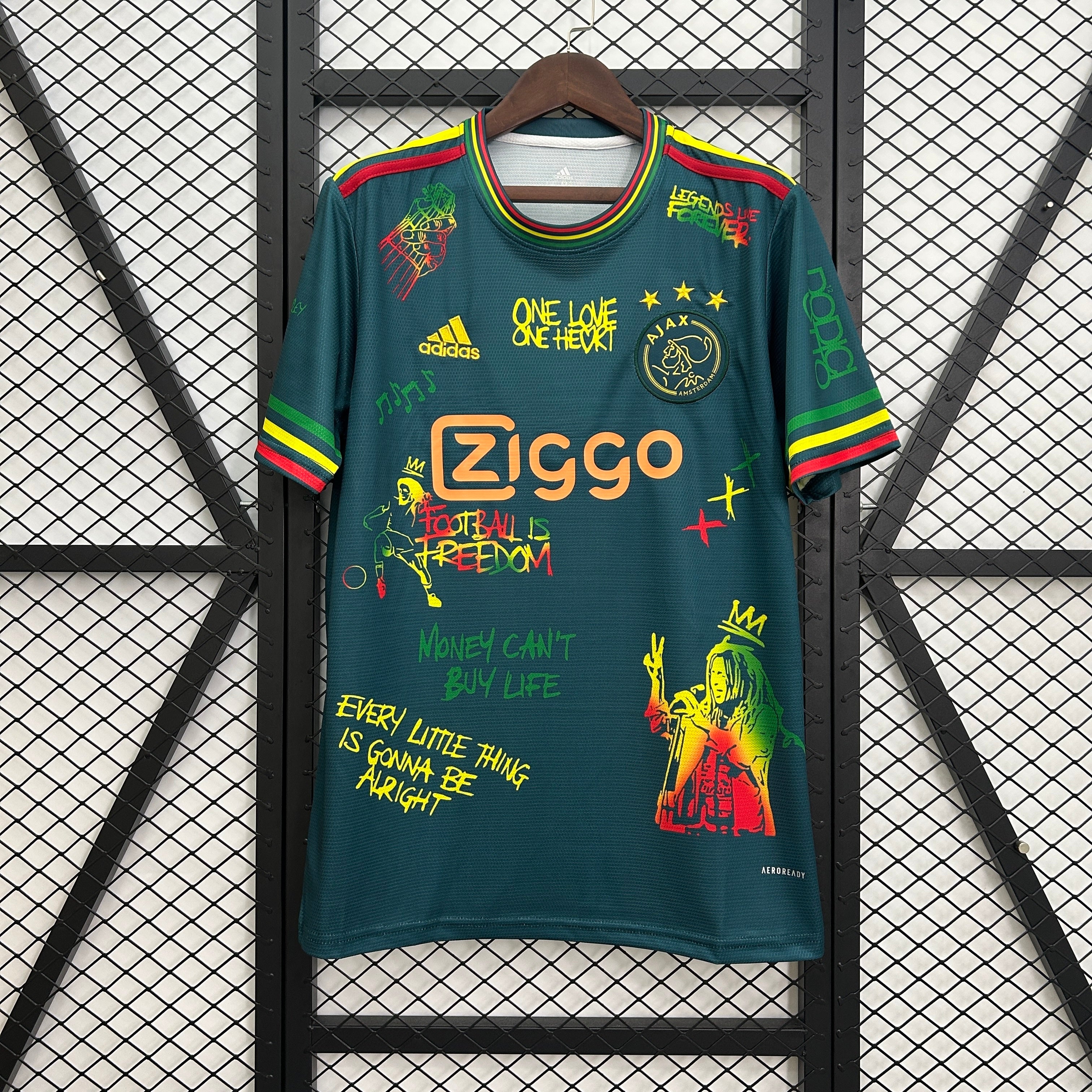 Ajax Bob Marley tribute special edititon jersey. (green)