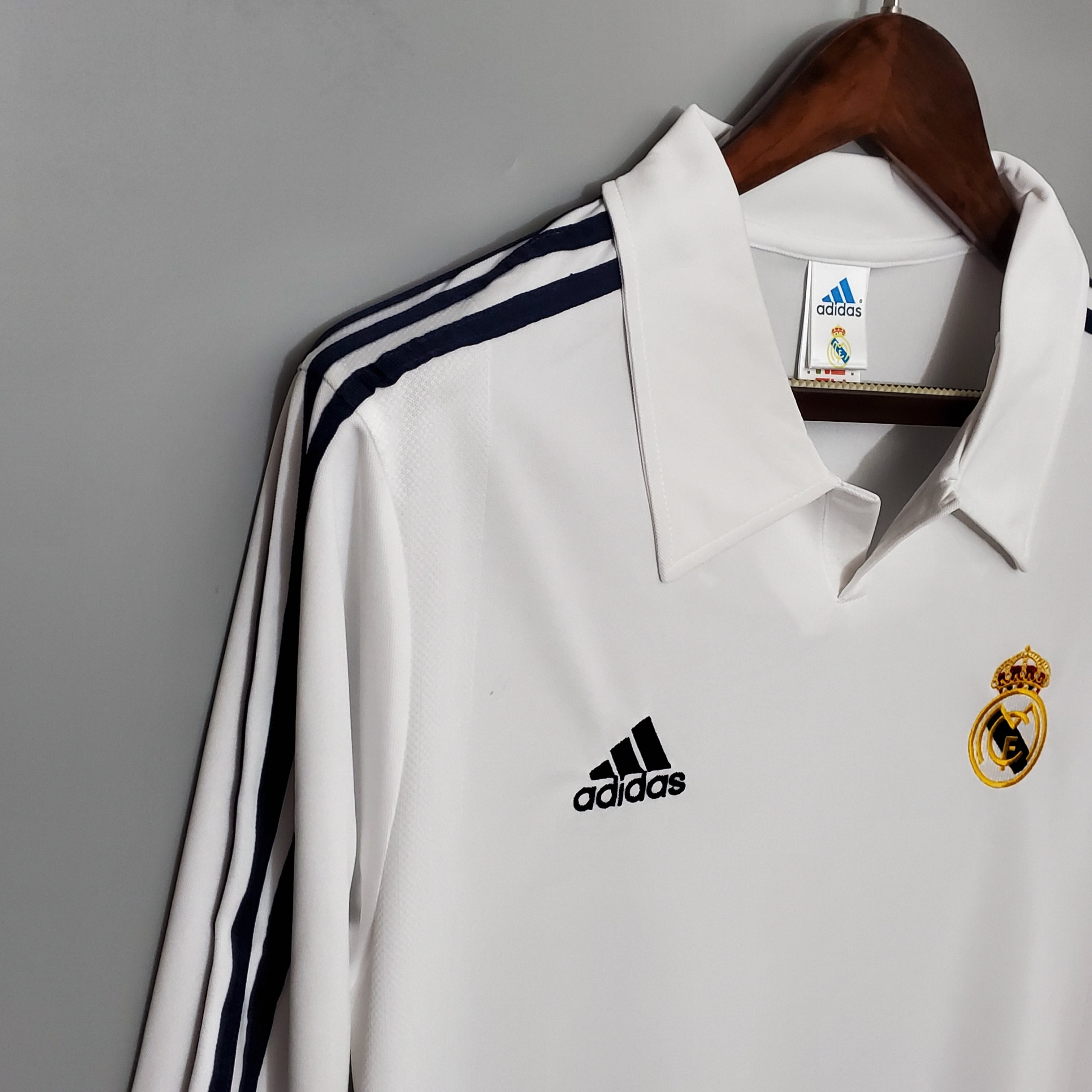 Real Madrid longsleeve home jersey. Season 02/03