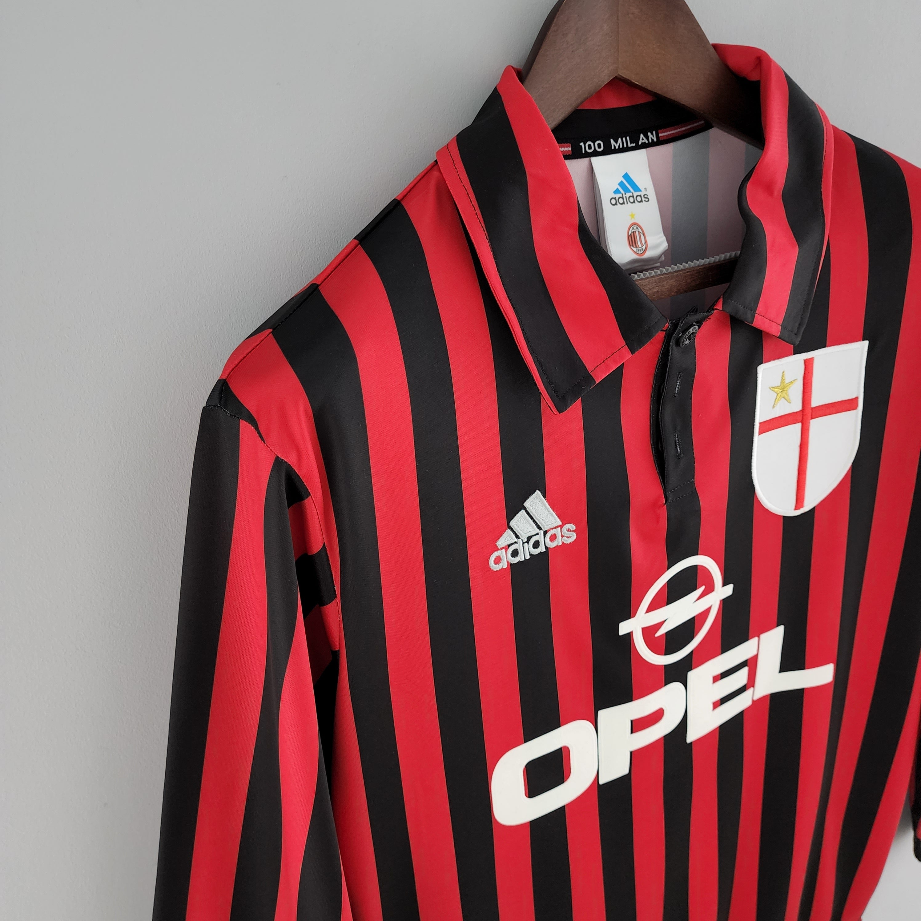 AC Milan longsleeve home jersey. Season 99/00