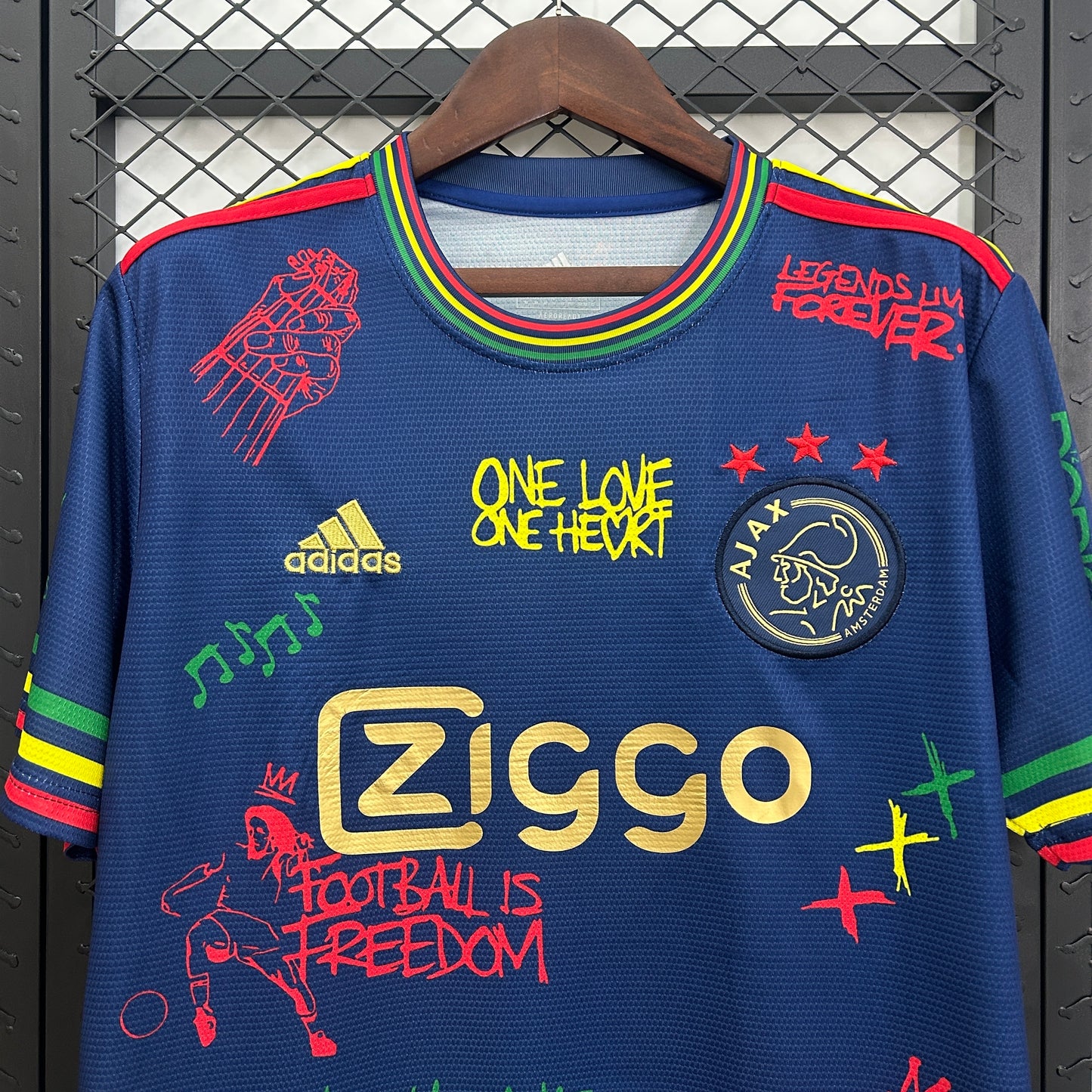 Ajax Bob Marley tribute special edititon jersey (blue)