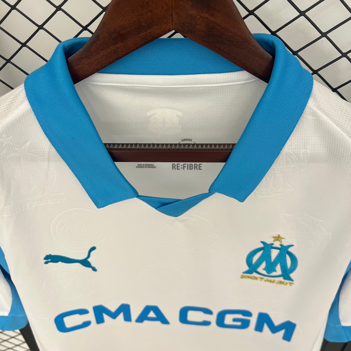 Marseille home jersey. Season 25/26 (All sponsors included)