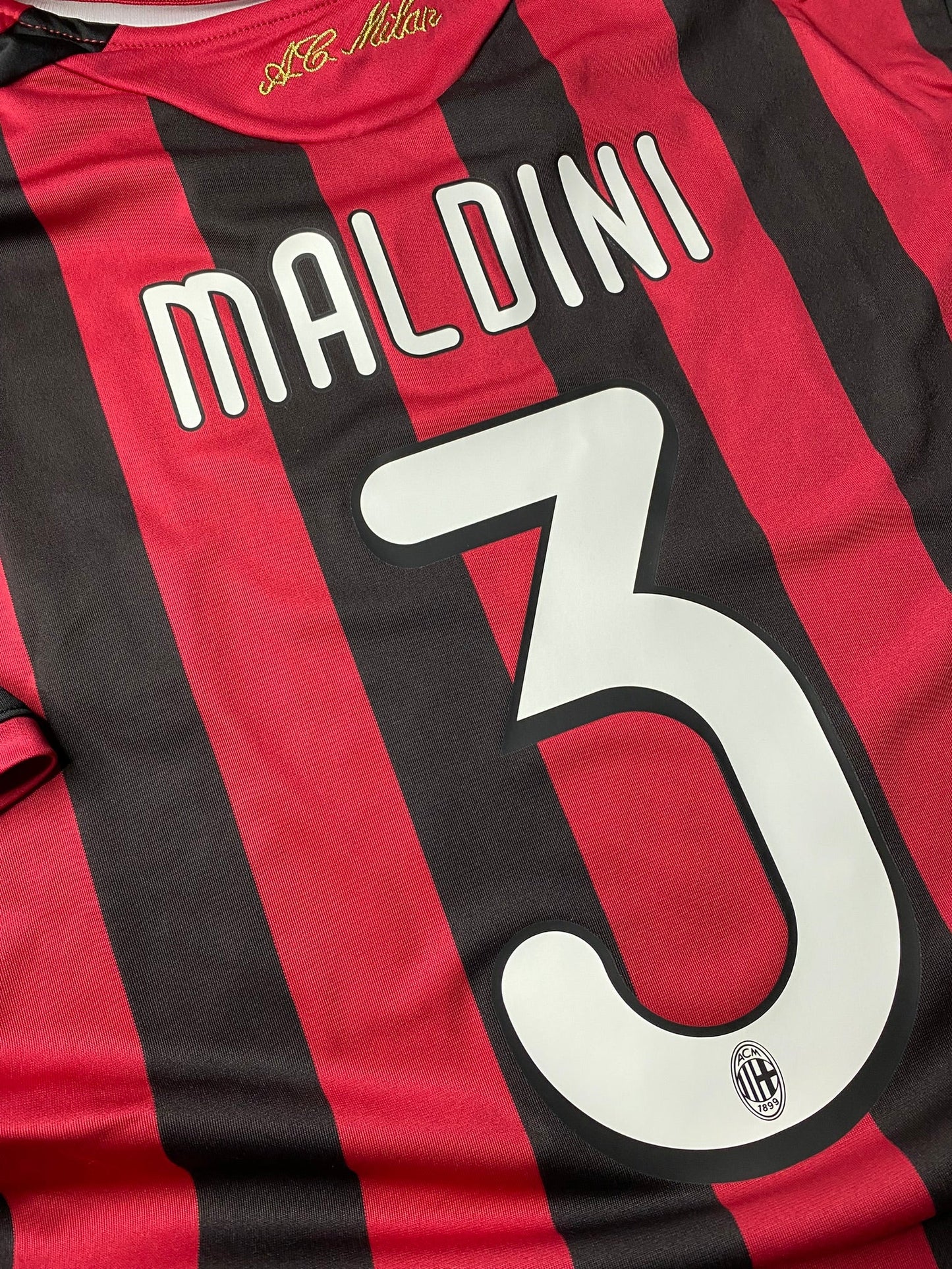 AC Milan home jersey for Paolo Maldini's farewell match. Season 09/10.