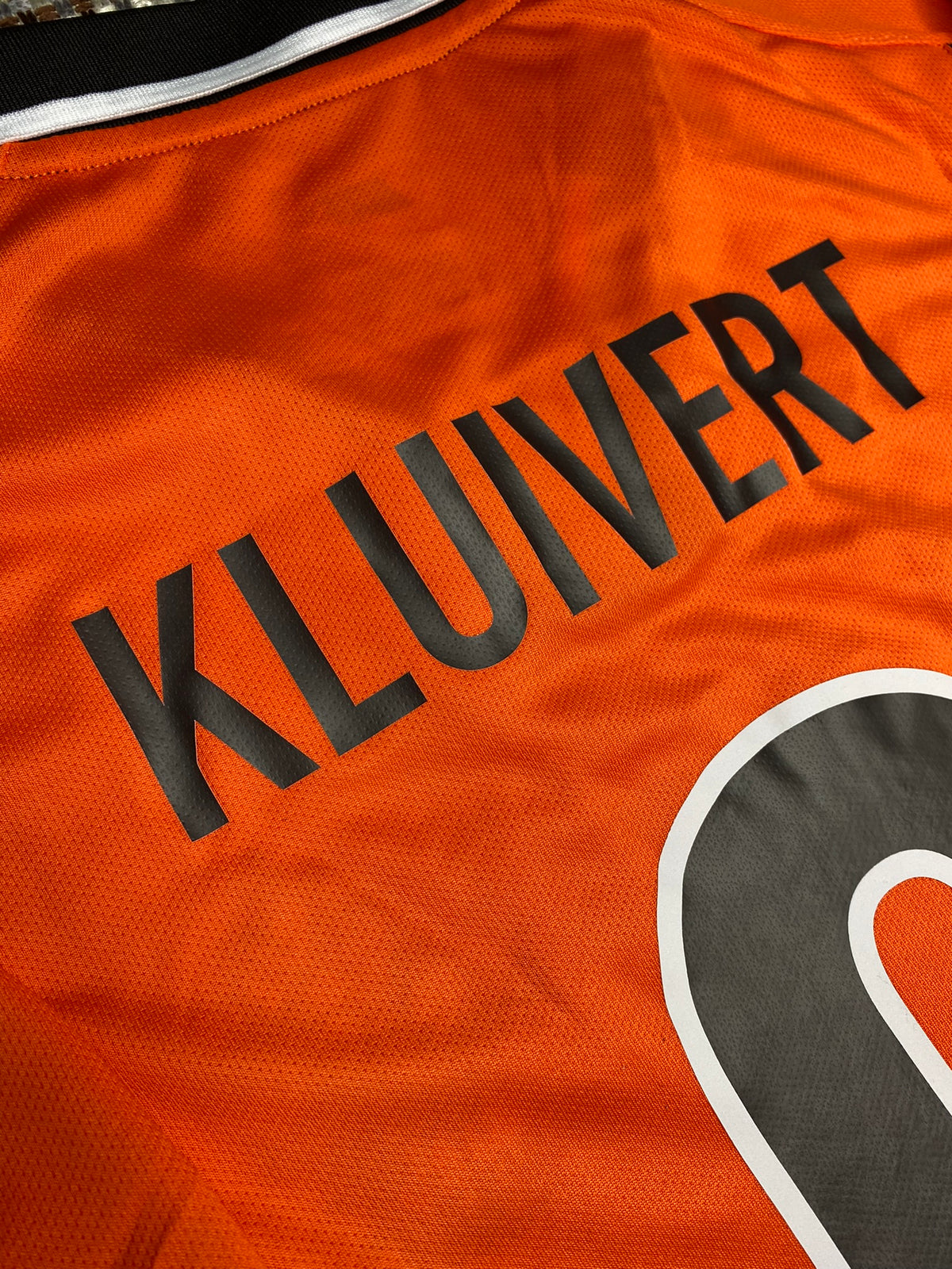 The Netherlands' home jersey for the 1998 World Cup. Patrick Kluivert