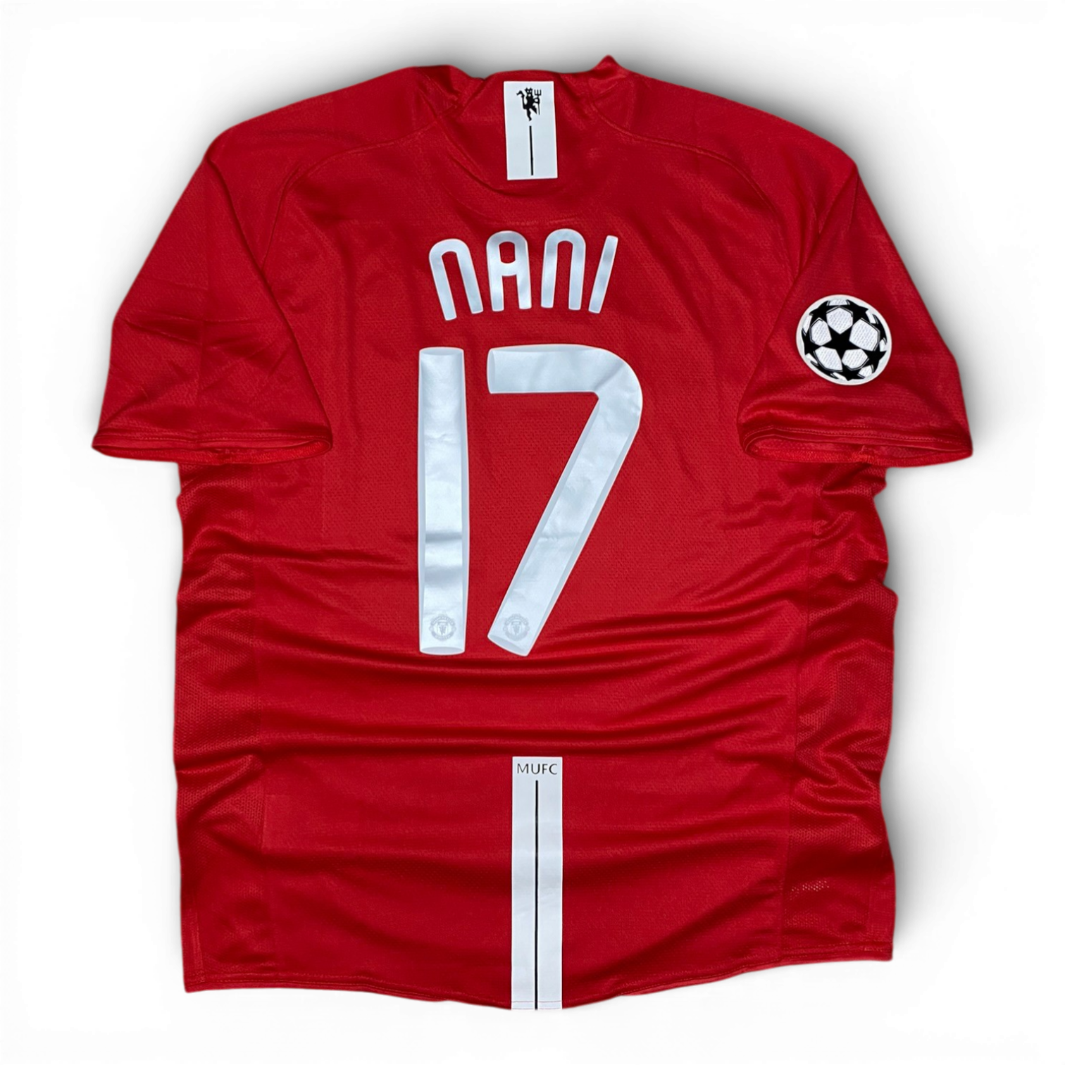 Manchester United's home jersey for the 2008 Champions League Final. Luís Nani