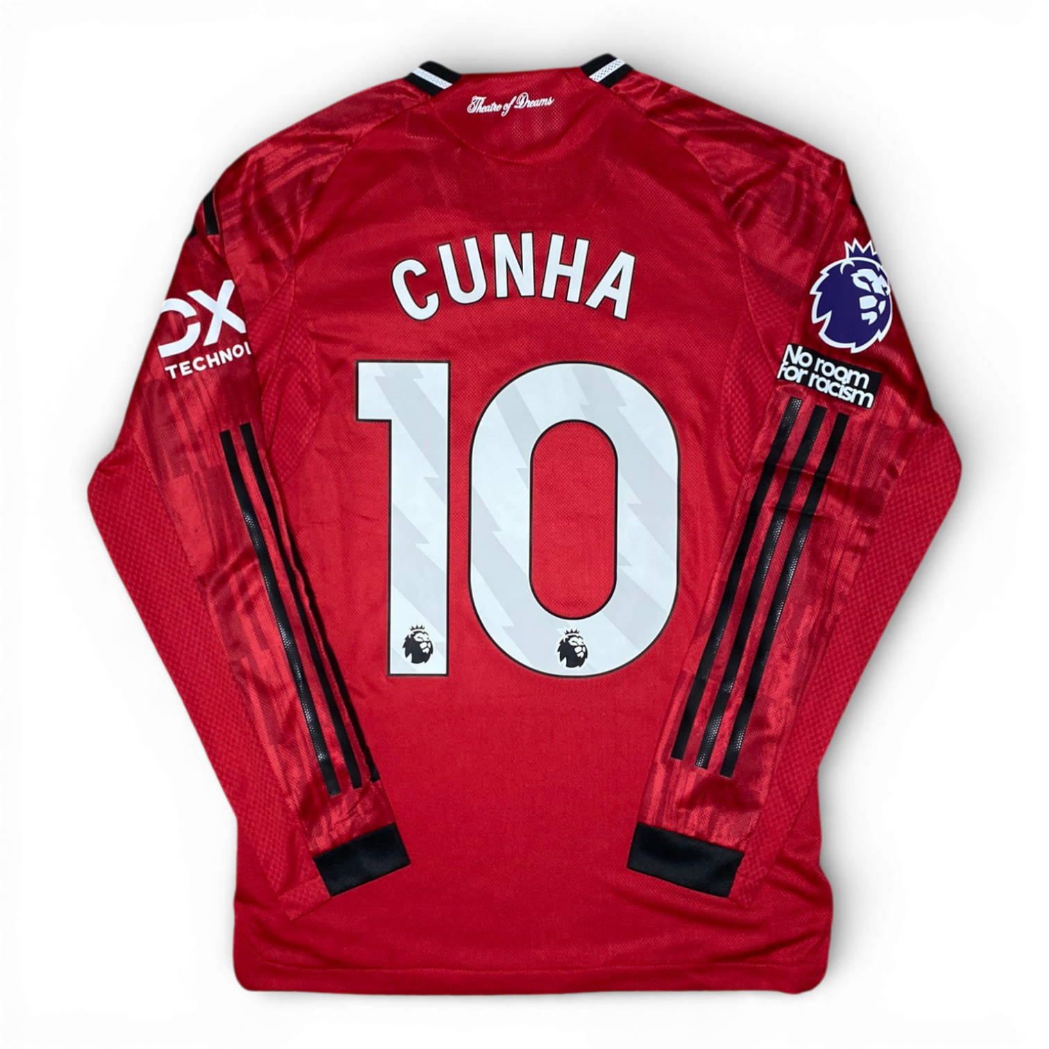 Manchester United longsleeve home jersey. Season 25/26. Matheus Cunha