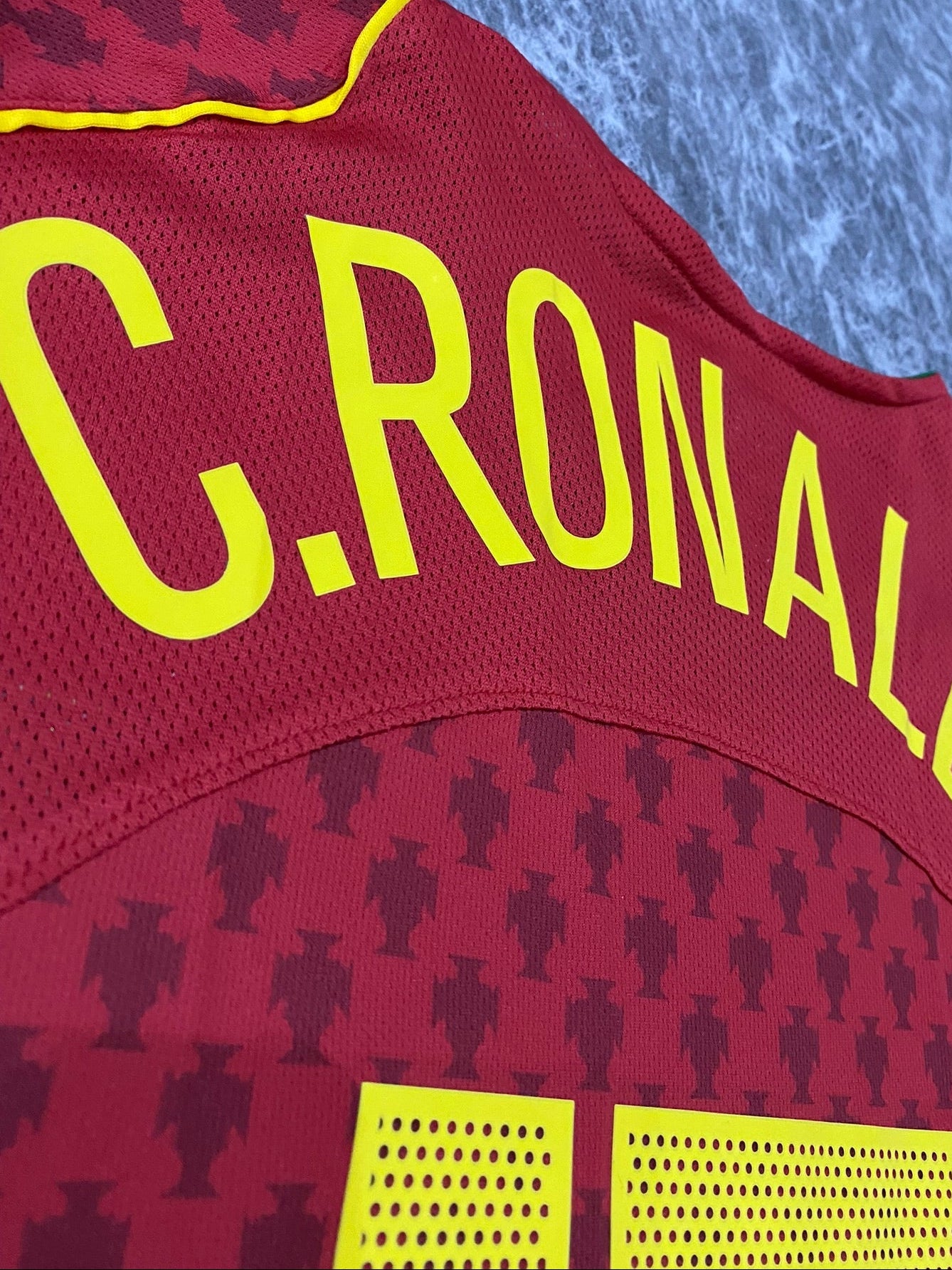 Portugal's home jersey for UEFA EURO 2004. Cristiano Ronaldo.