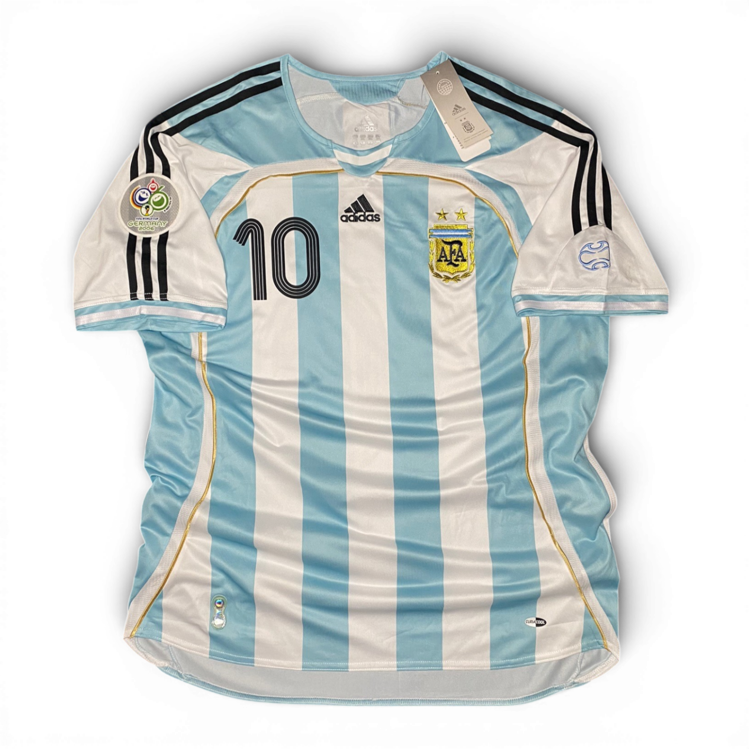 Argentina's home jersey for the 2006 World Cup. Juan Roman Riquelme