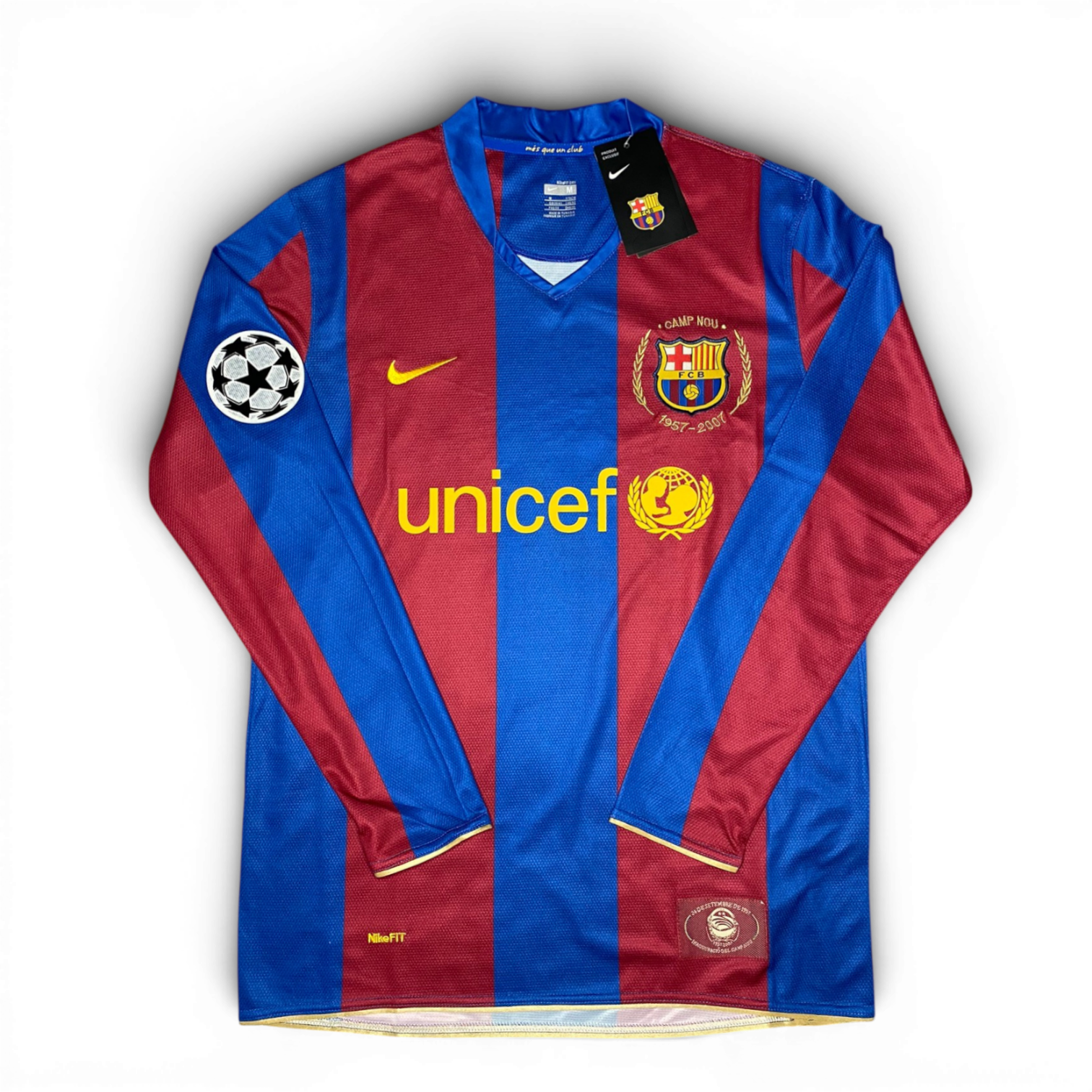 Barcelona longsleeve home jersey. Season 07/08. Ronaldinho Gaucho