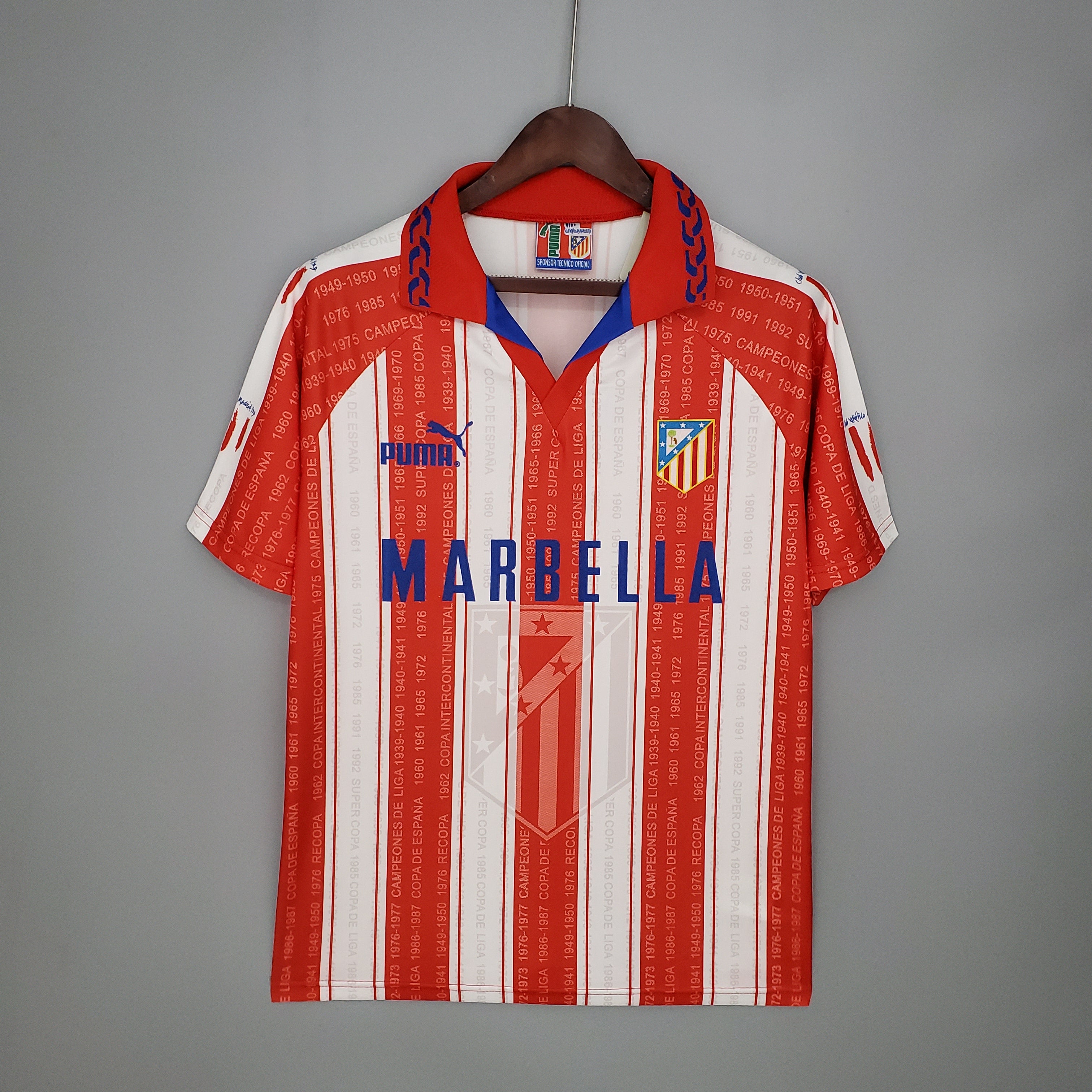 Atletico Madrid home jersey. Season 95/96