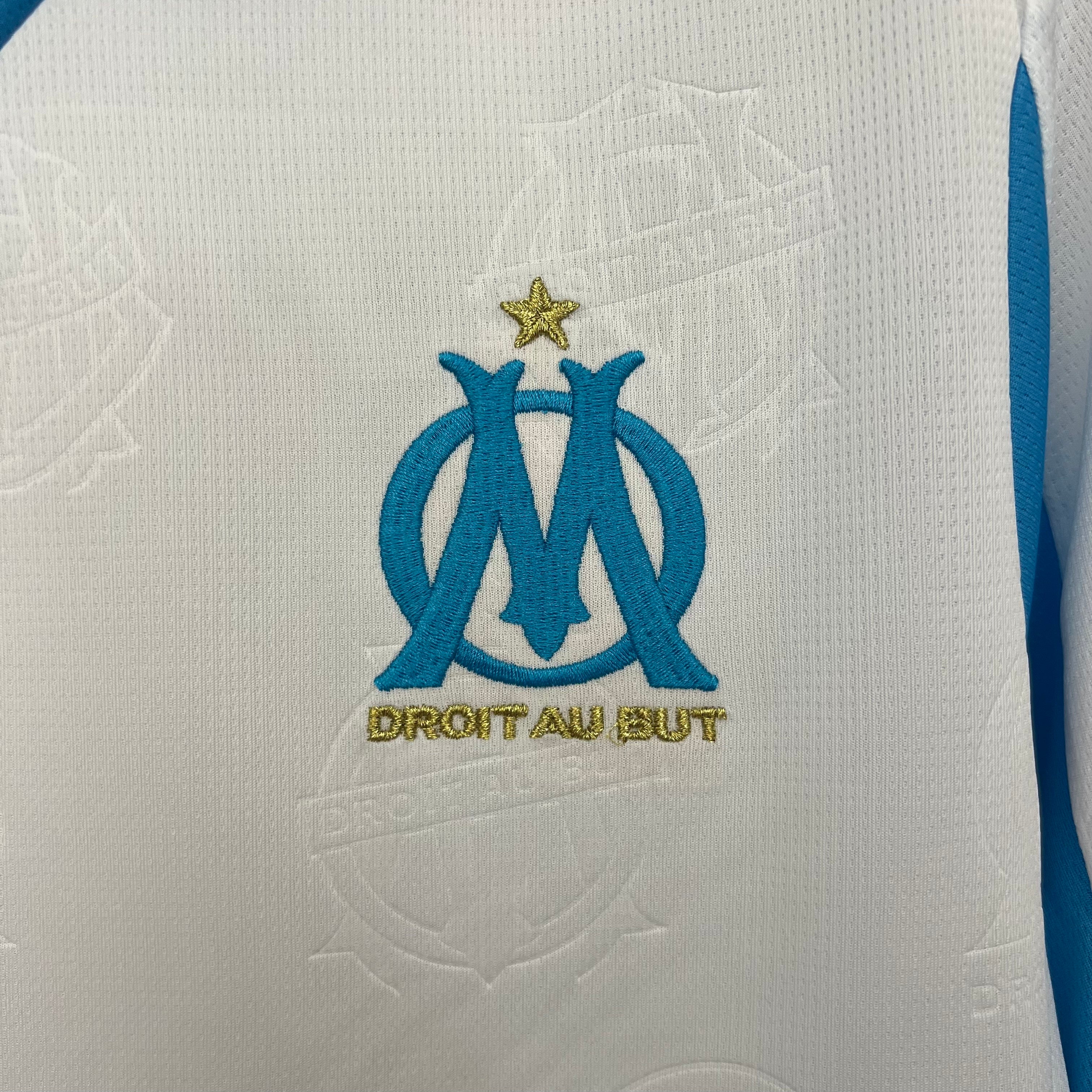 Marseille home jersey. Season 25/26 (All sponsors included)