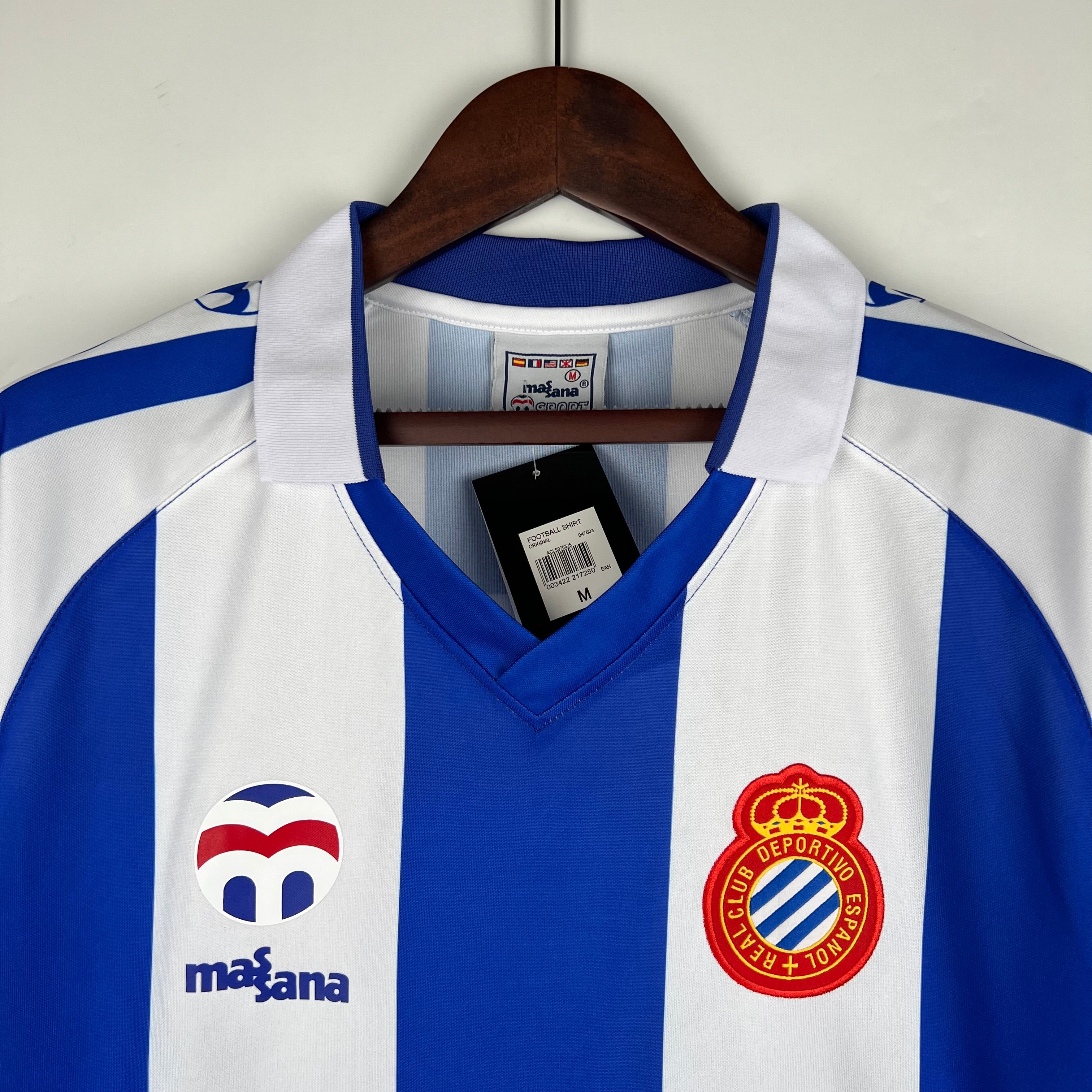 RCD Espanyol home jersey. Season 84/85