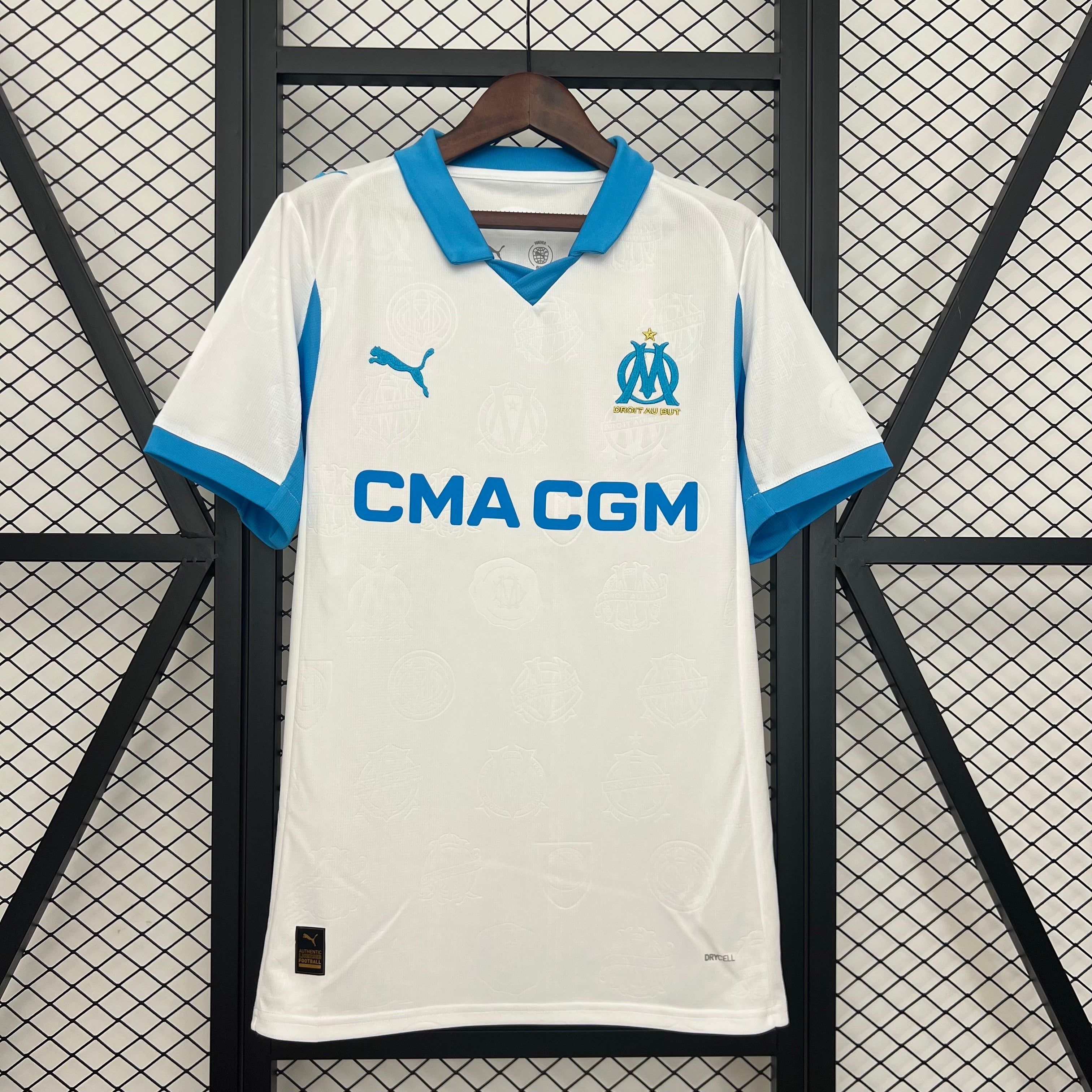 Marseille home jersey. Season 25/26 (All sponsors included)