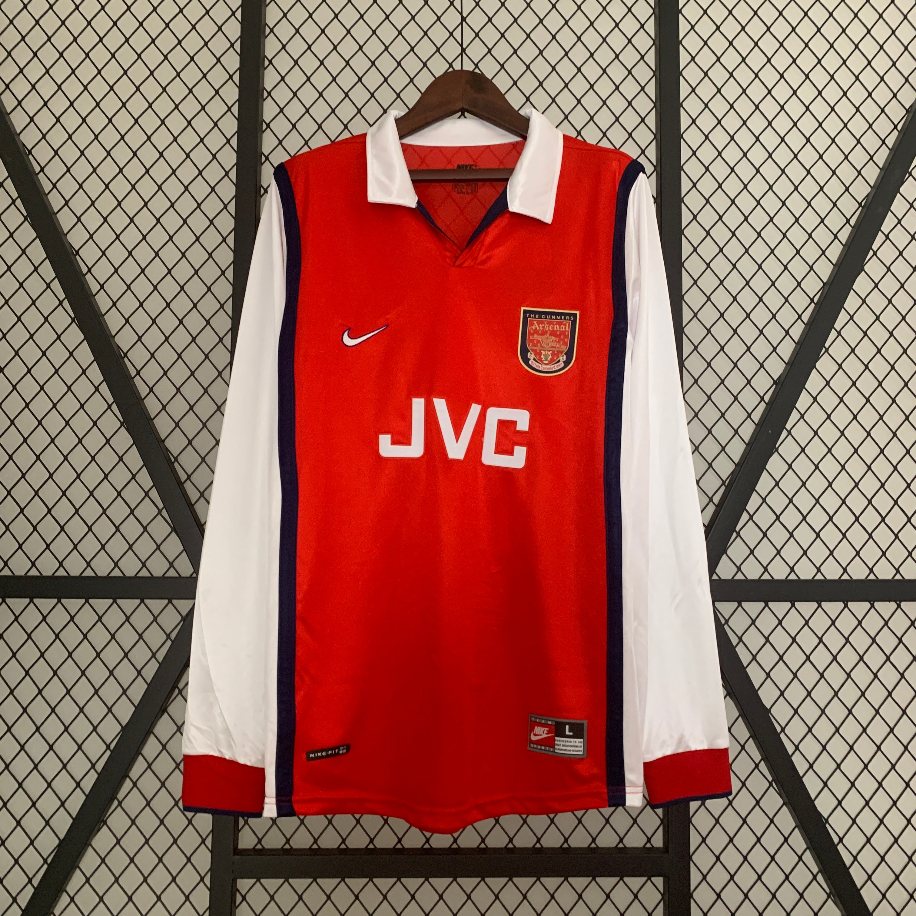 Arsenal longsleeve home jersey. Season 98/99