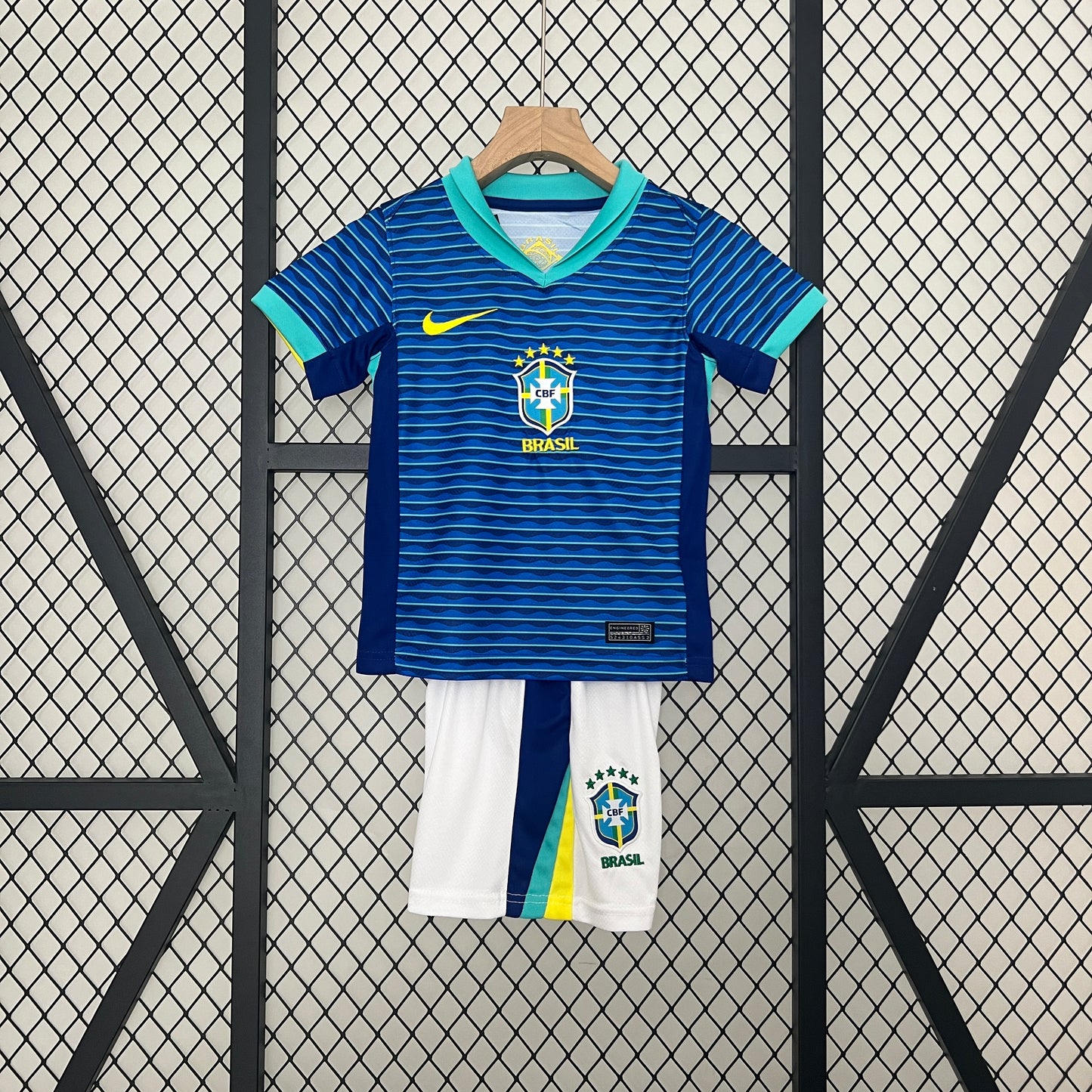 Brazil 2024 away kids set.