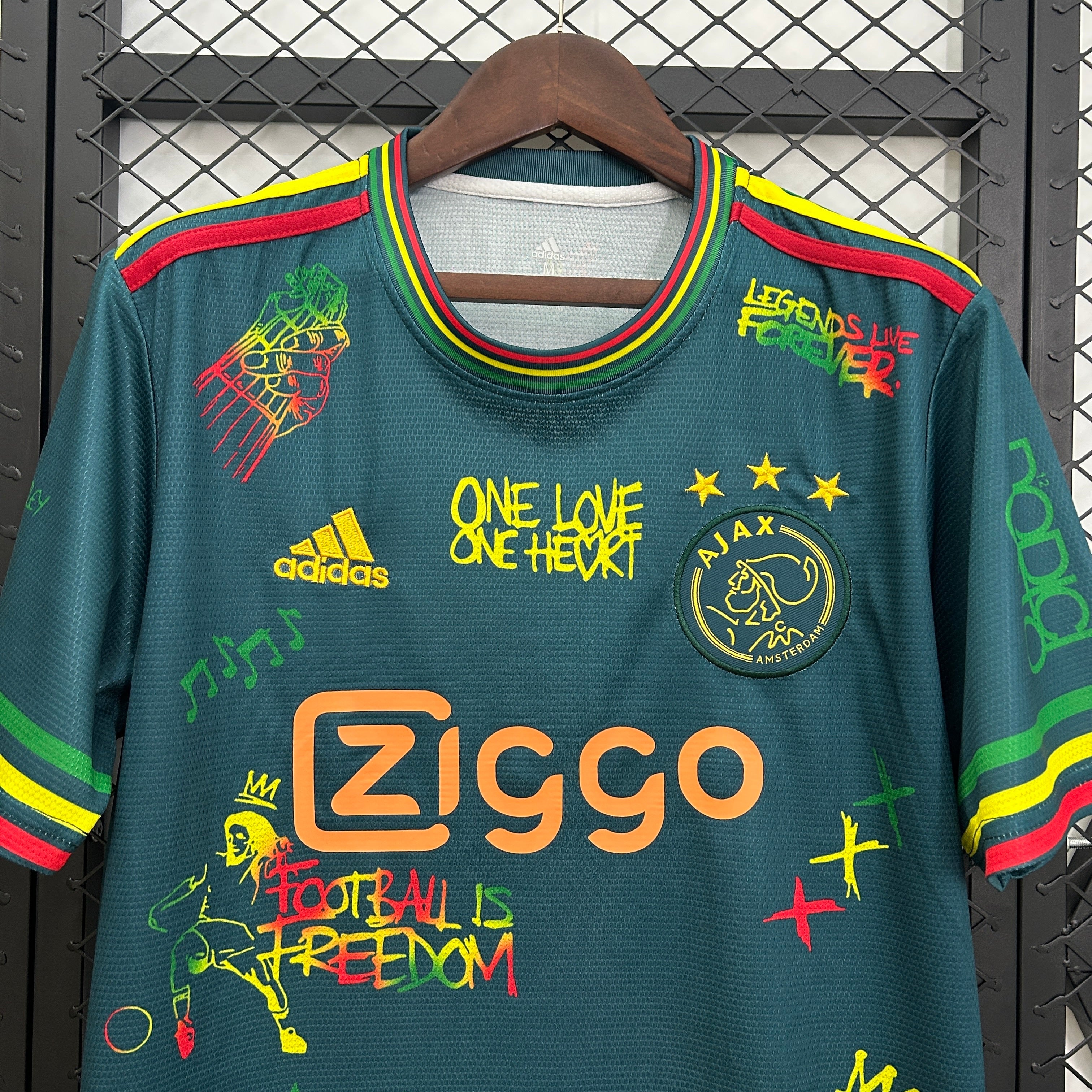 Ajax Bob Marley tribute special edititon jersey. (green)