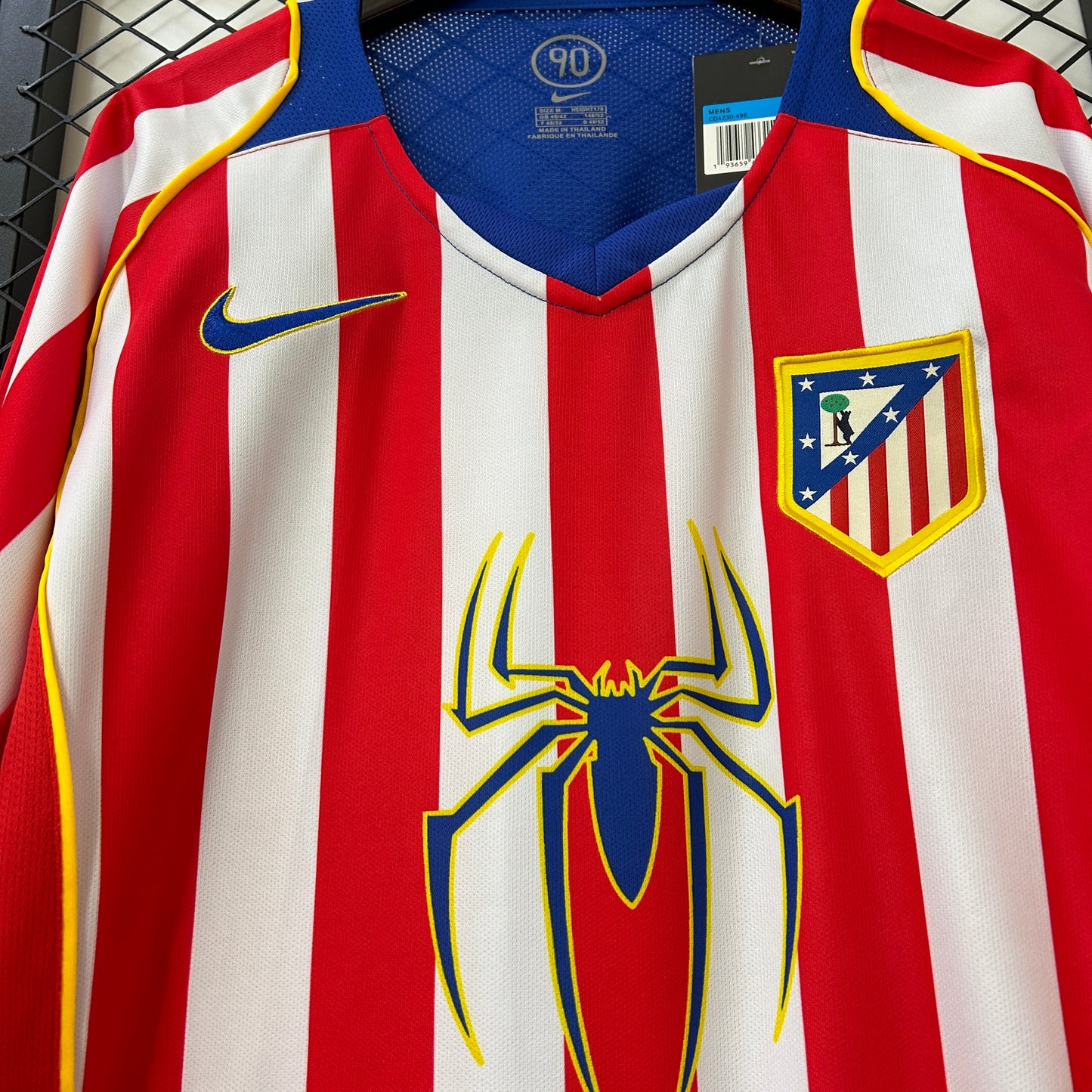 Atletico Madrid longsleeve home jersey. Season 04/05