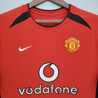 Manchester United logsleeve home jersey. Season 03/04