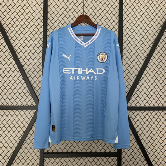 Manchester City longsleeve home jersey. Season 23/24