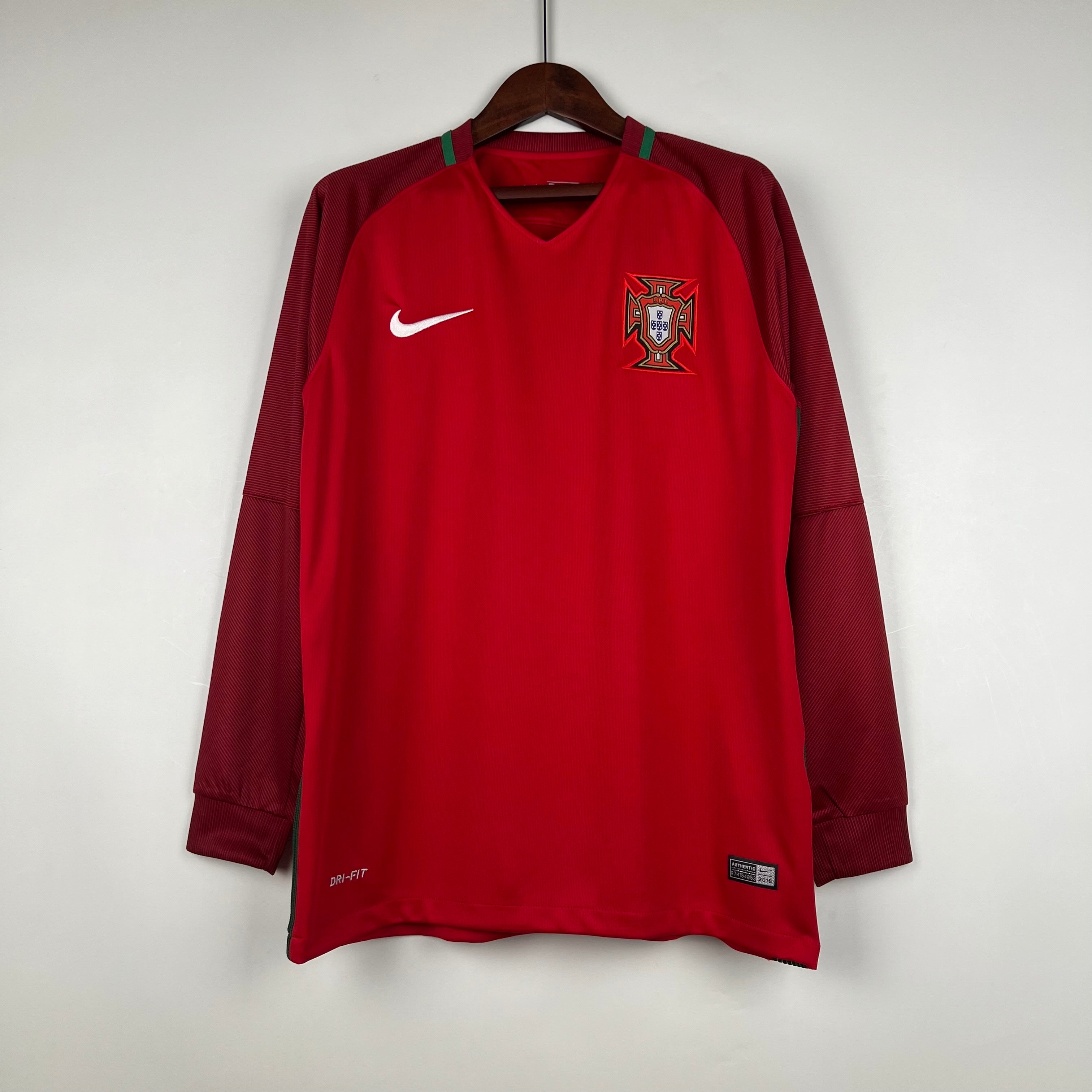 Portugal longsleeve home jersey. Season 2016