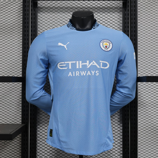 Manchester City longsleeve home jersey. Season 24/25 (Player Version)