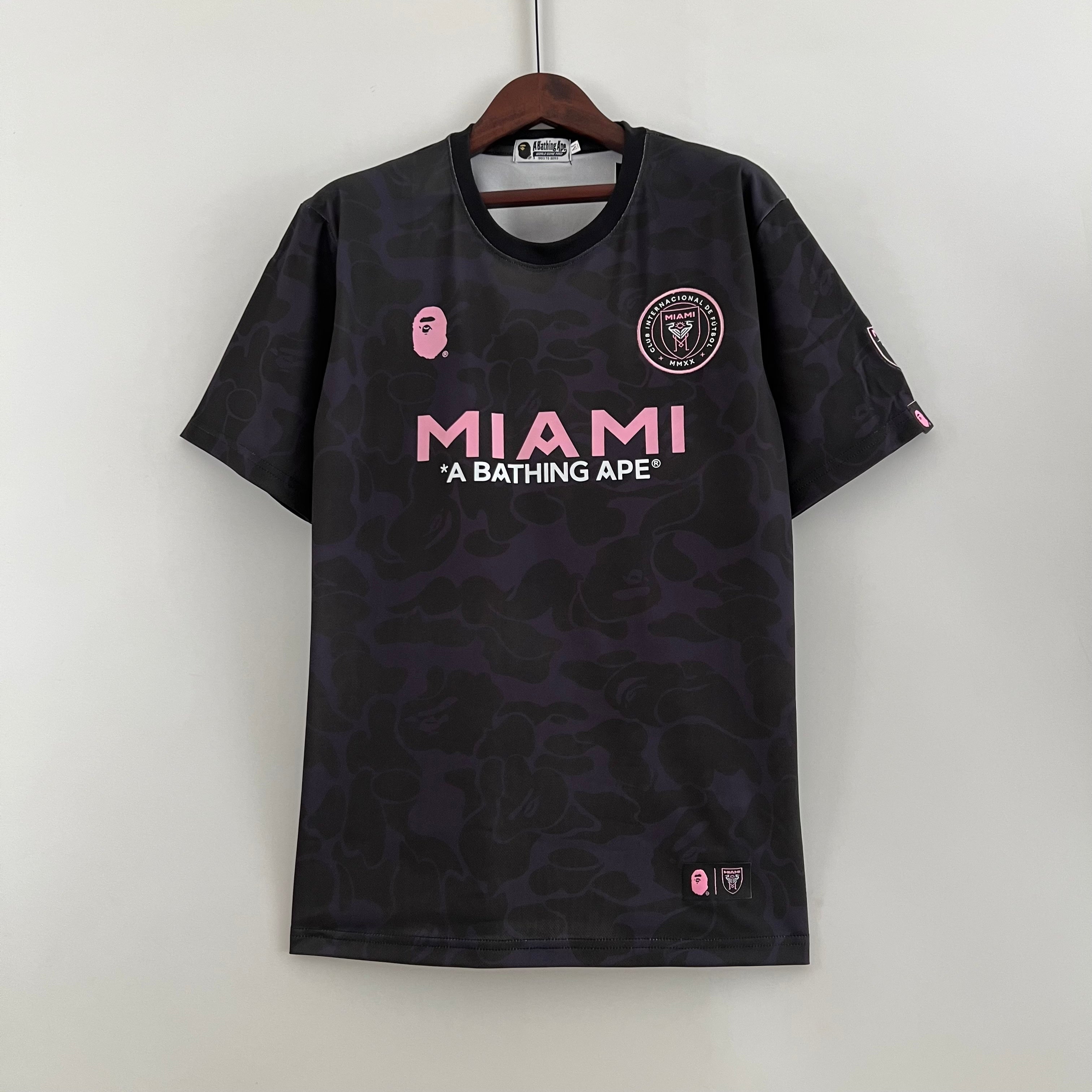 Inter Miami x BAPE Collaboration jersey. (black)