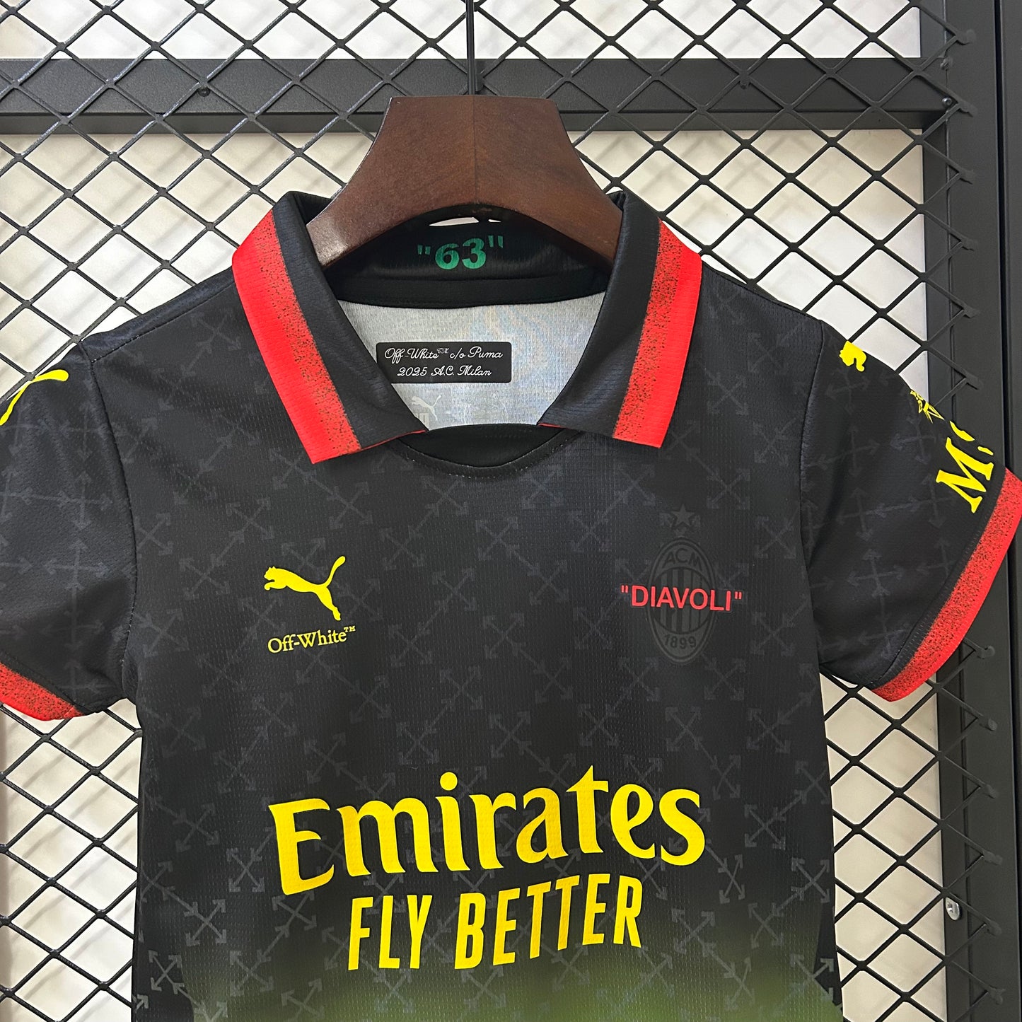 AC Milan x Off-White Special Edition kids set. Season 24/25