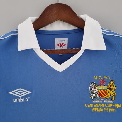 Manchester City home jersey. Season 81/82