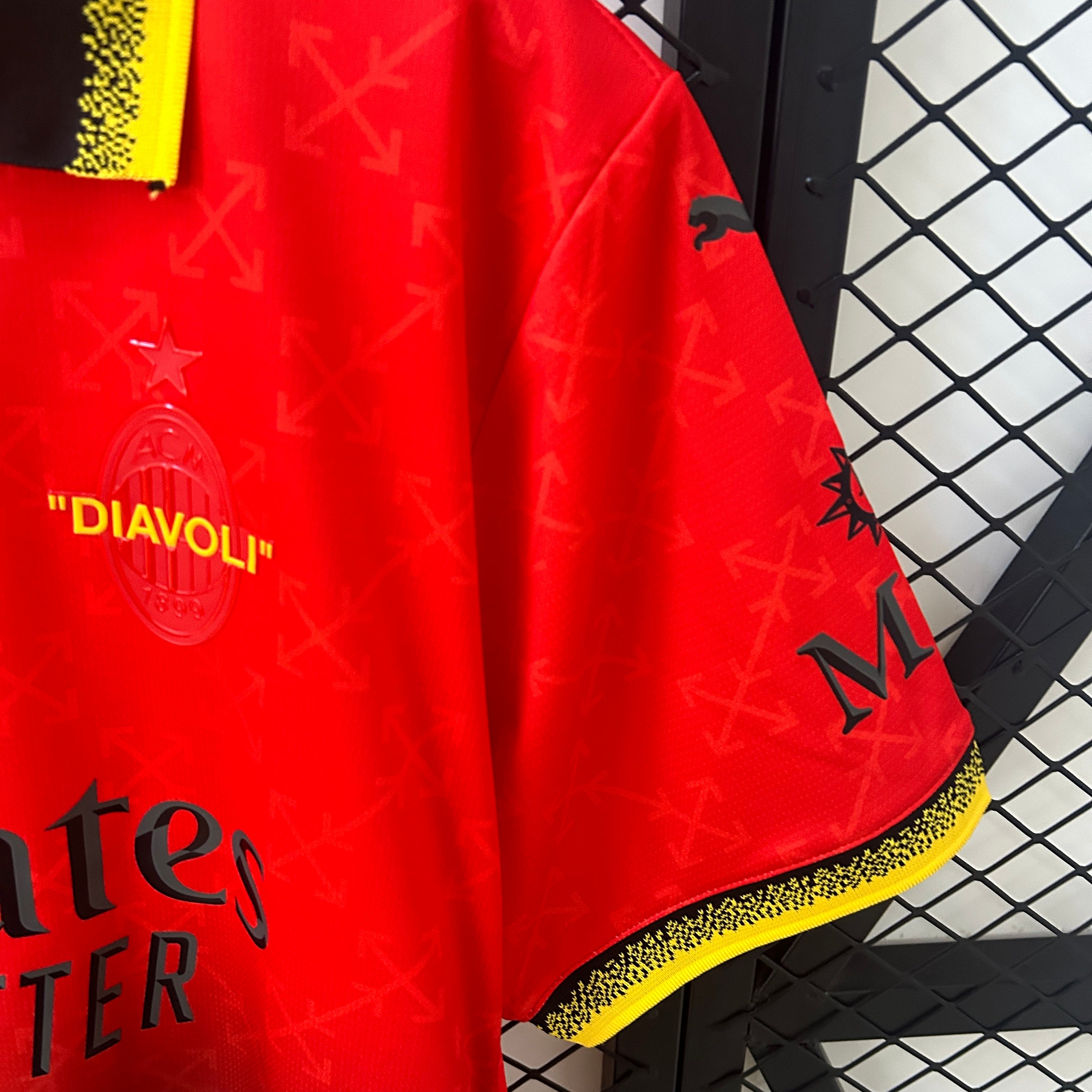 AC Milan x Off-White Special Edition jersey. Season 24/25