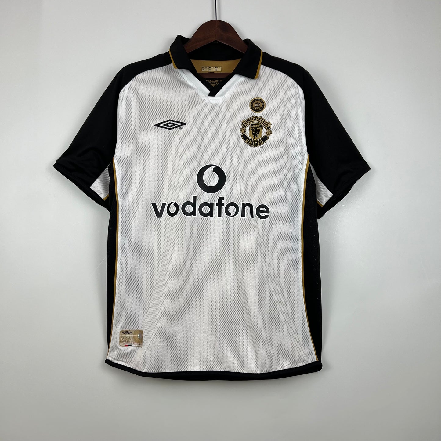 Manchester United 100th Anniversary double-sided jersey. Season 01/02
