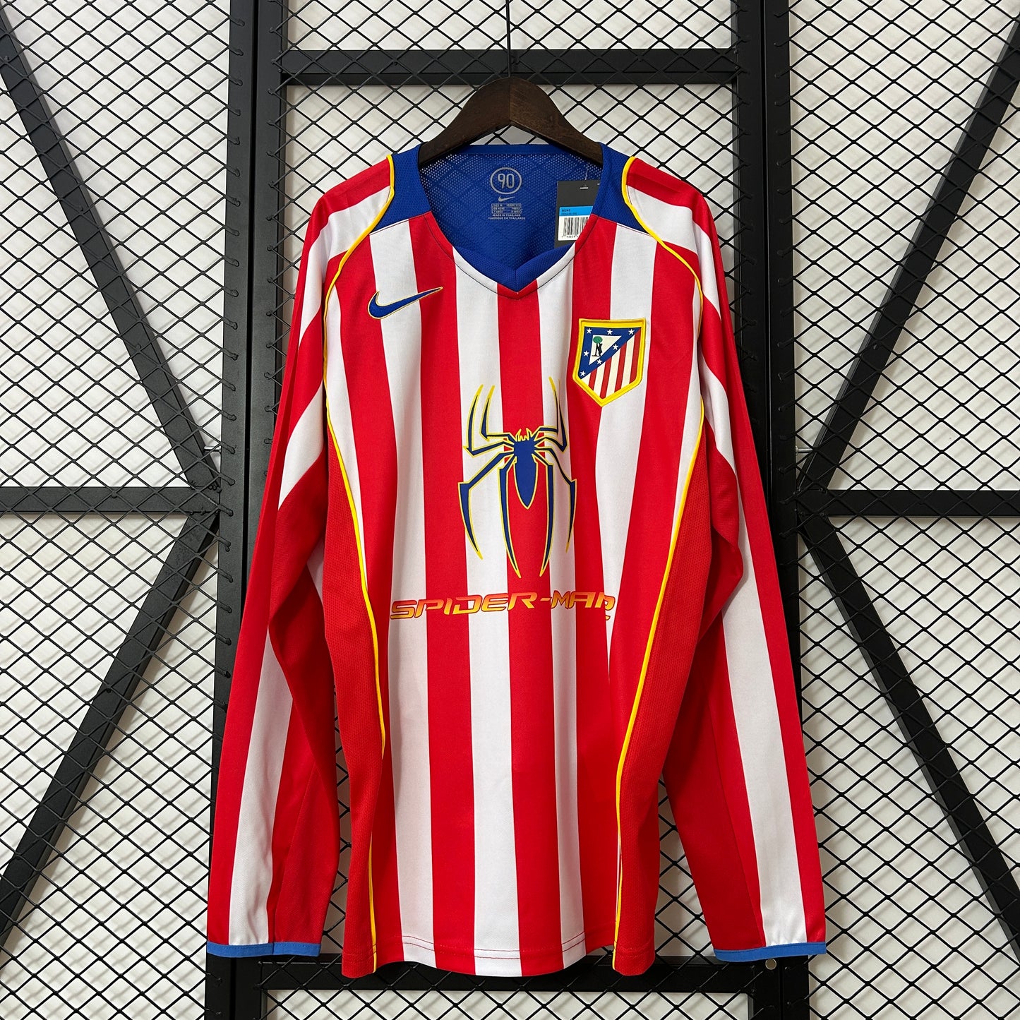 Atletico Madrid longsleeve home jersey. Season 04/05