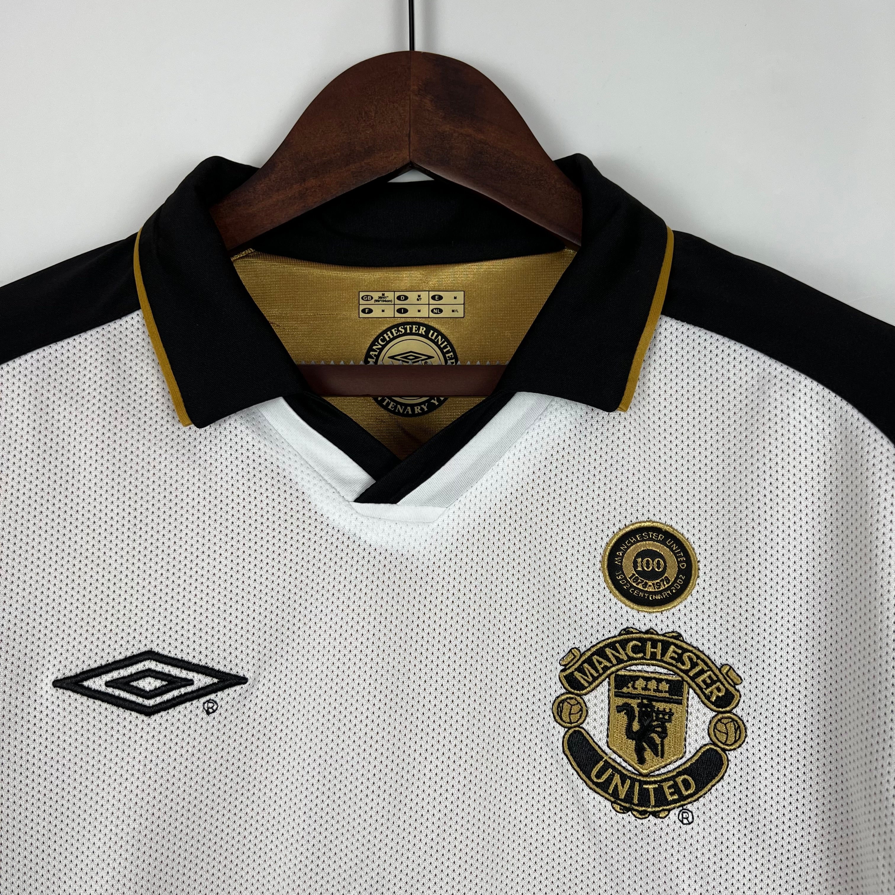 Manchester United 100th Anniversary double-sided longsleeve jersey. Season 01/02