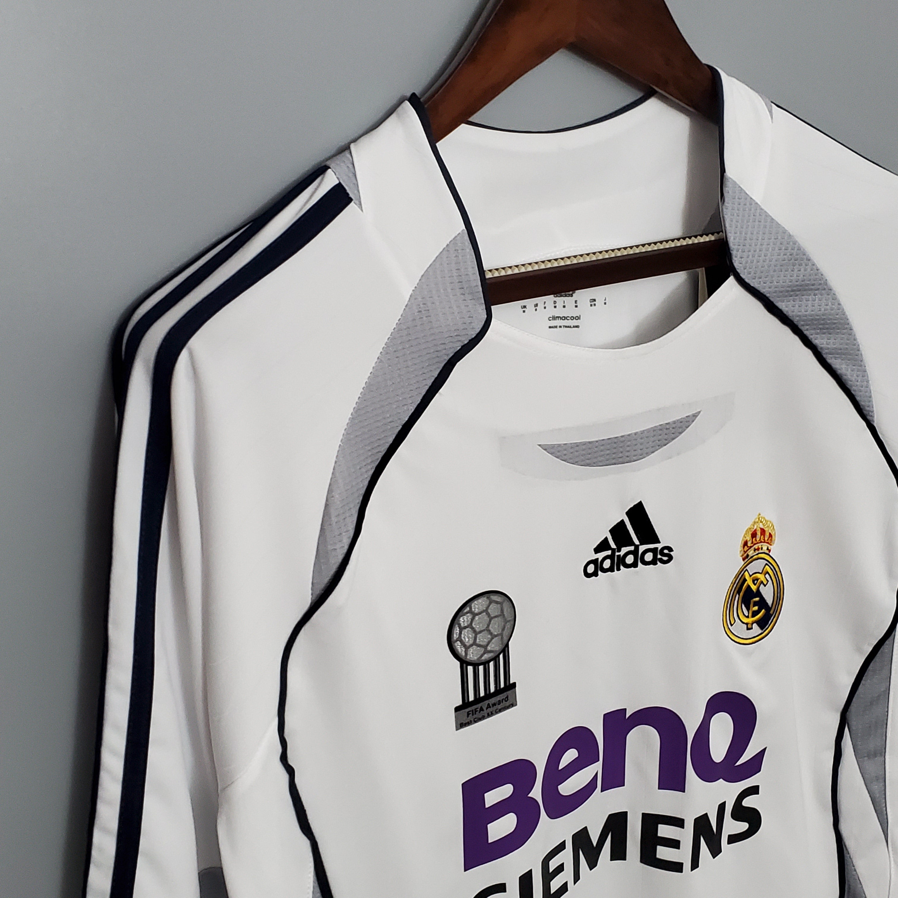 Real Madrid longsleeve home jersey. Season 06/07