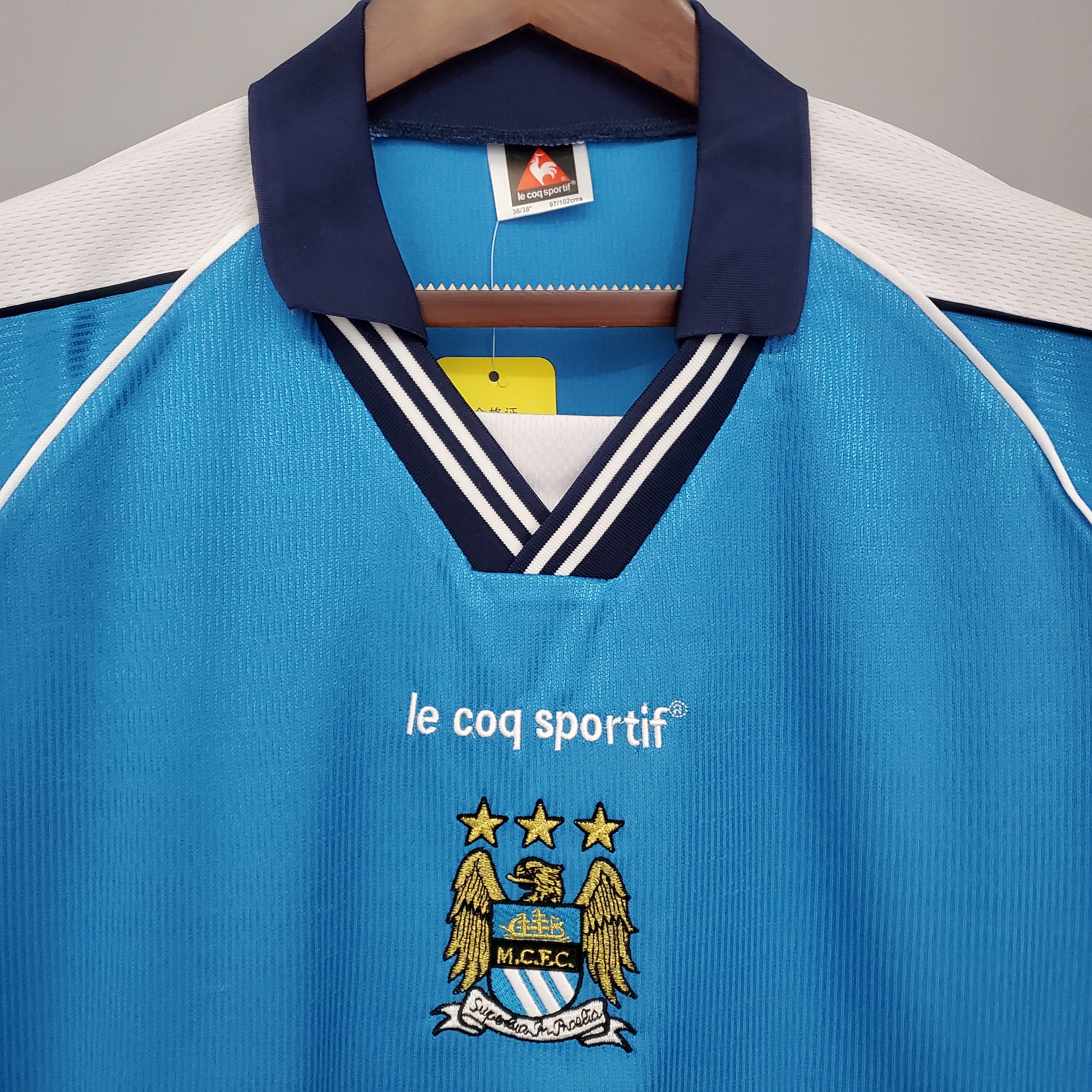 Manchester City home jersey. Season 99/01