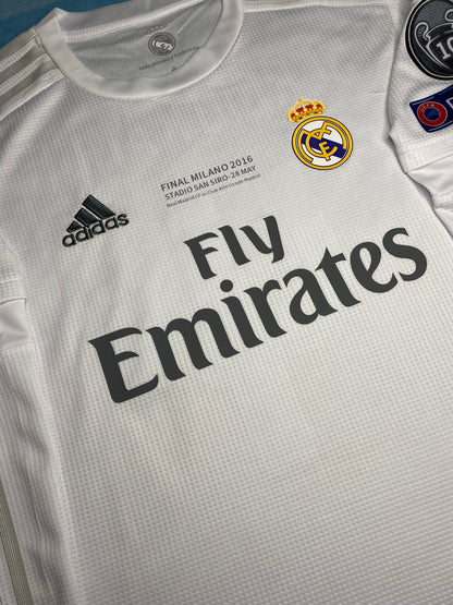 Real Madrid home jersey for the 2016 Champions League Final. Sergio Ramos.
