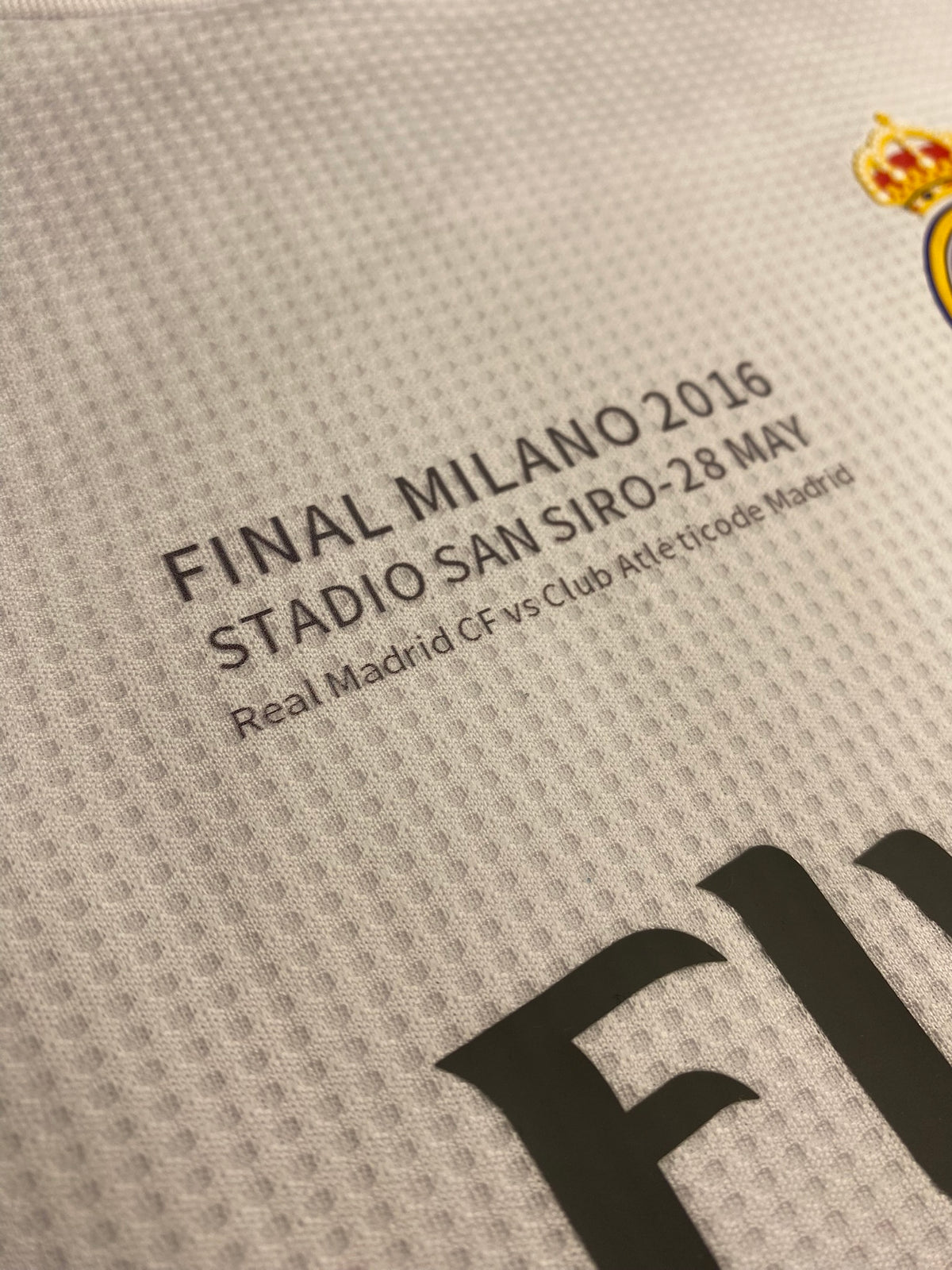 Real Madrid home jersey for the 2016 Champions League Final. Sergio Ramos.