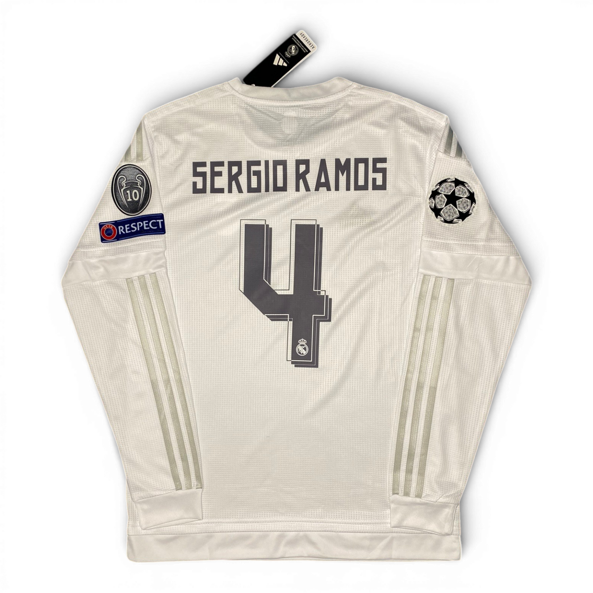 Real Madrid home jersey for the 2016 Champions League Final. Sergio Ramos.