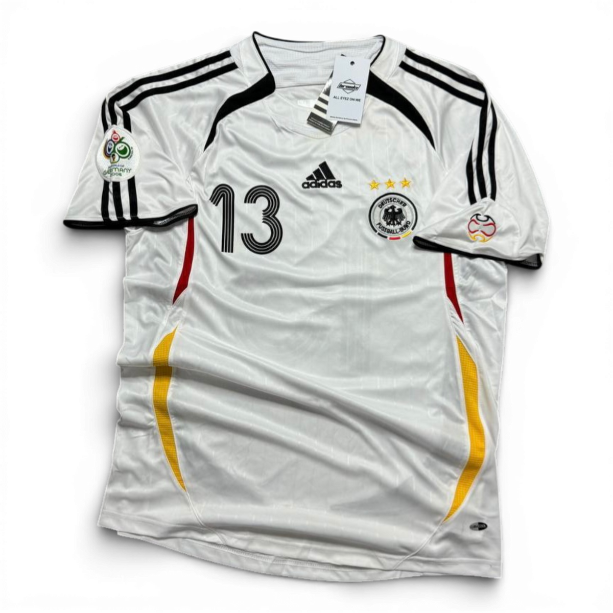 Germany's home jersey for the 2006 World Cup. Michael Ballack.