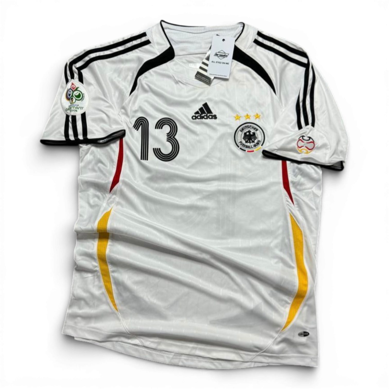 Germany's home jersey for the 2006 World Cup. Michael Ballack.