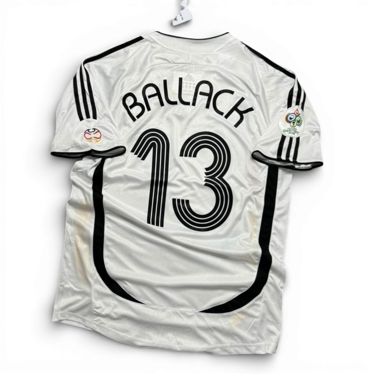 Germany's home jersey for the 2006 World Cup. Michael Ballack.