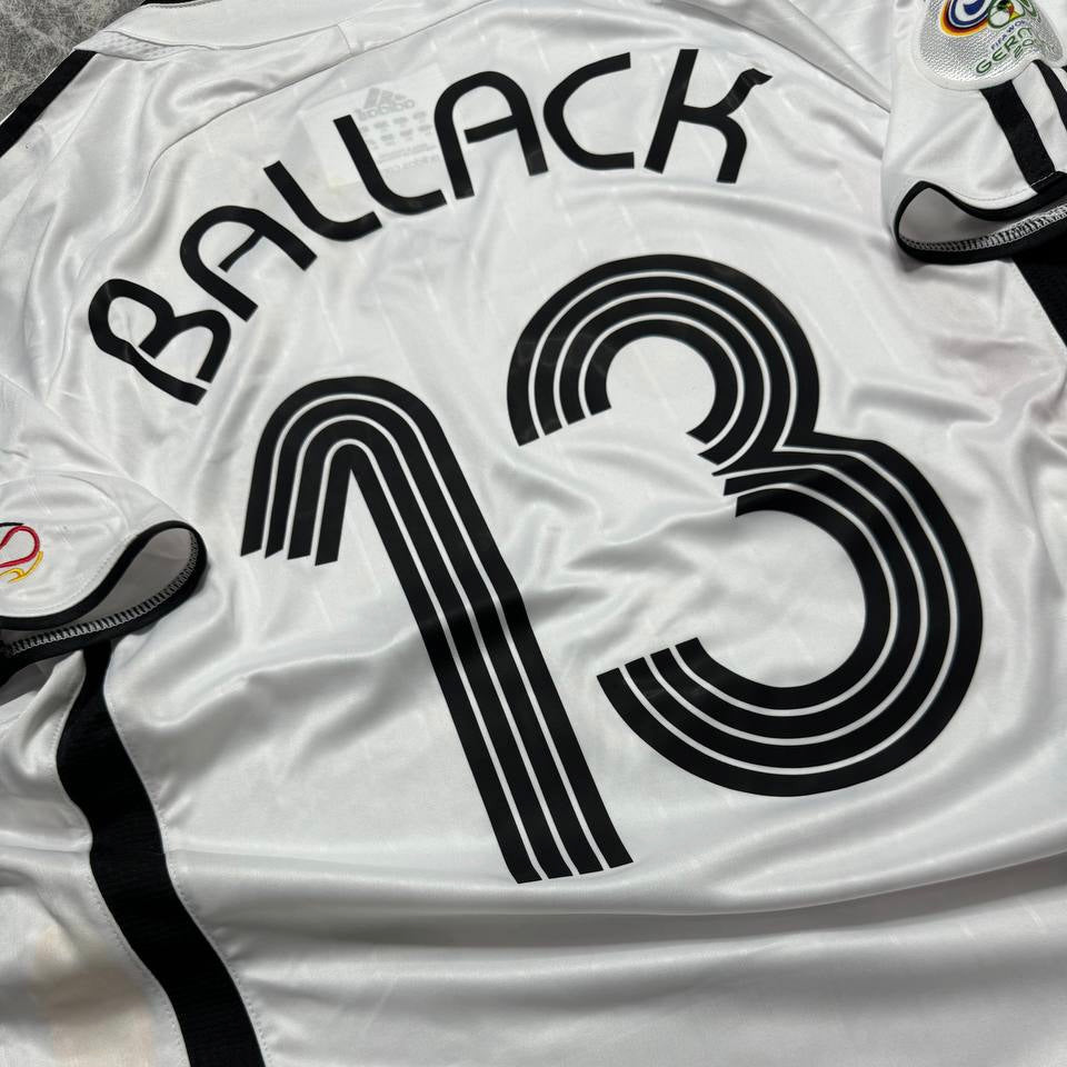 Germany's home jersey for the 2006 World Cup. Michael Ballack.