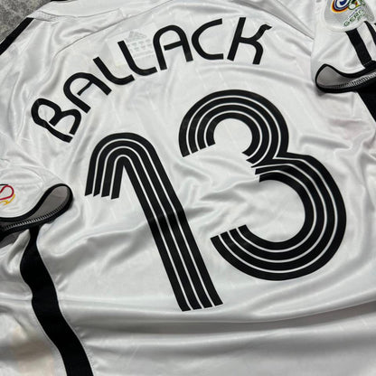 Germany's home jersey for the 2006 World Cup. Michael Ballack.