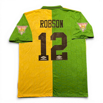 Manchester United away jersey. Season 93/94. Bryan Robson.