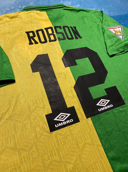 Manchester United away jersey. Season 93/94. Bryan Robson.