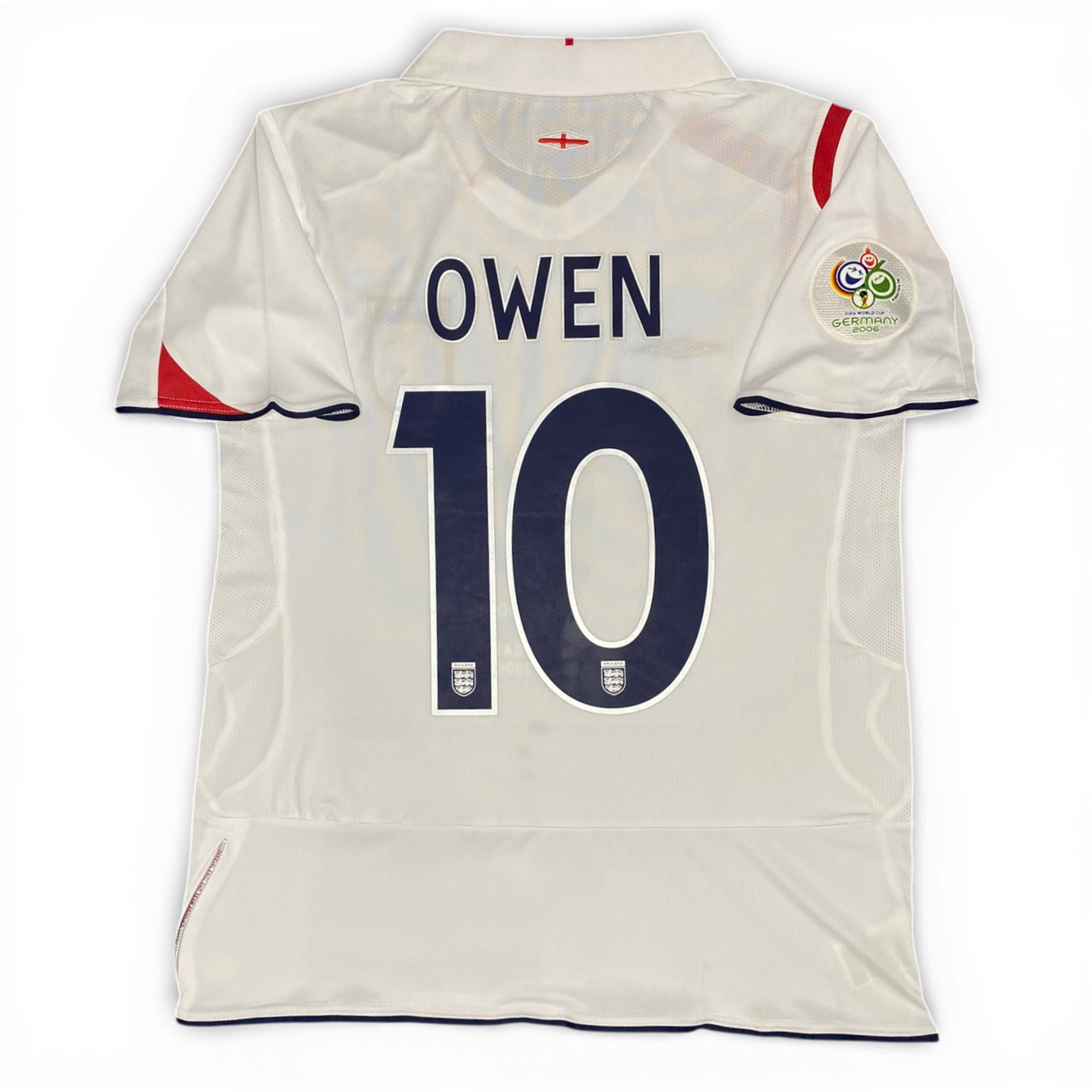England's home jersey for the 2006 World Cup. Michael Owen.