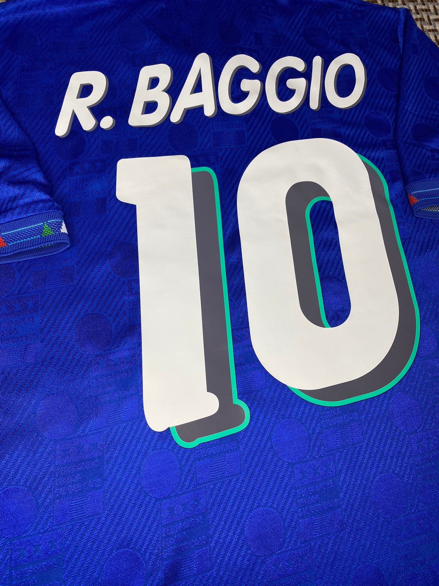 Italy's 1994 home jersey. Roberto Baggio