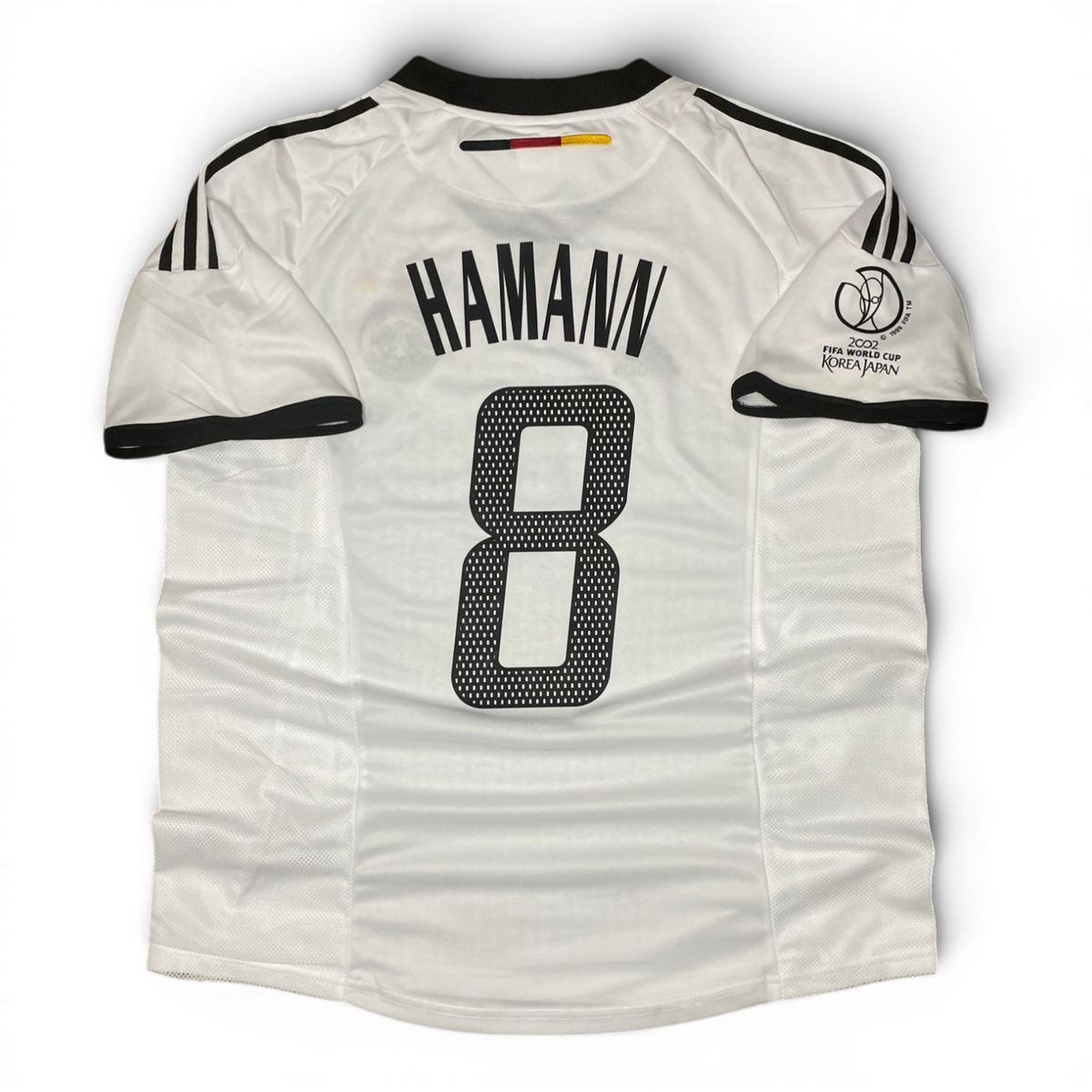 Germany's home jersey for the 2002 World Cup. Dietmar Hamann.
