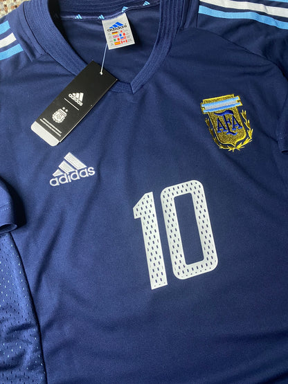 Argentina's away jersey for the 2002 World Cup. Ariel Arnaldo Ortega