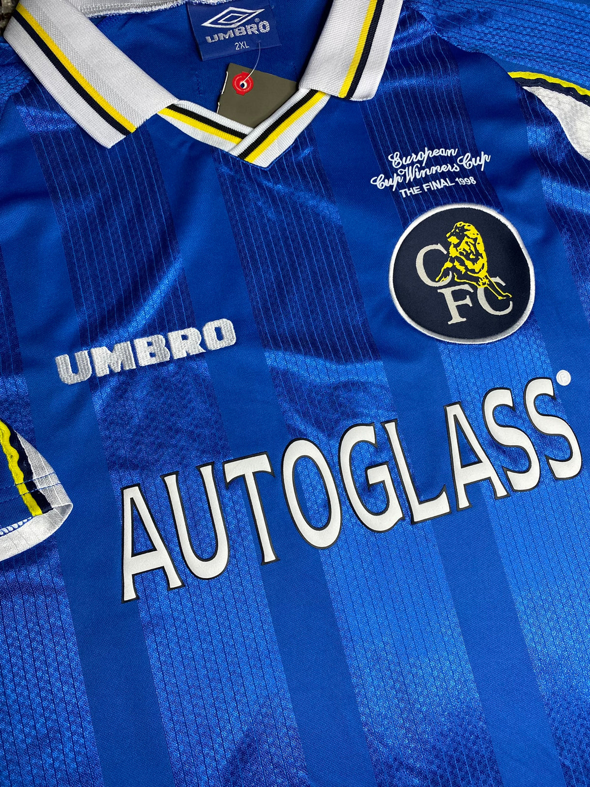 Chelsea home ECWC final jersey. Season 97/98. Gianfranco Zola.
